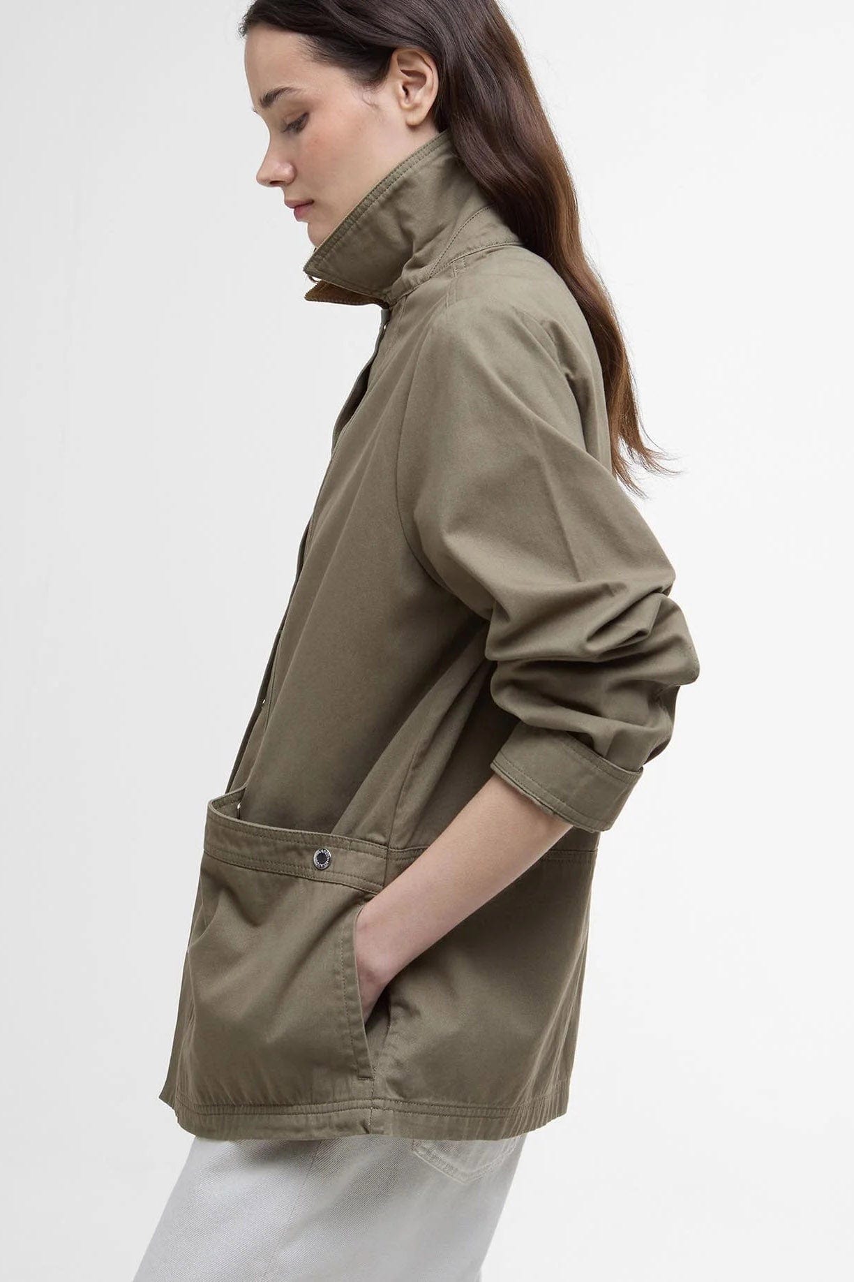 Barbour Sonnie Cotton Twill Casual Jacket - Dusky Green