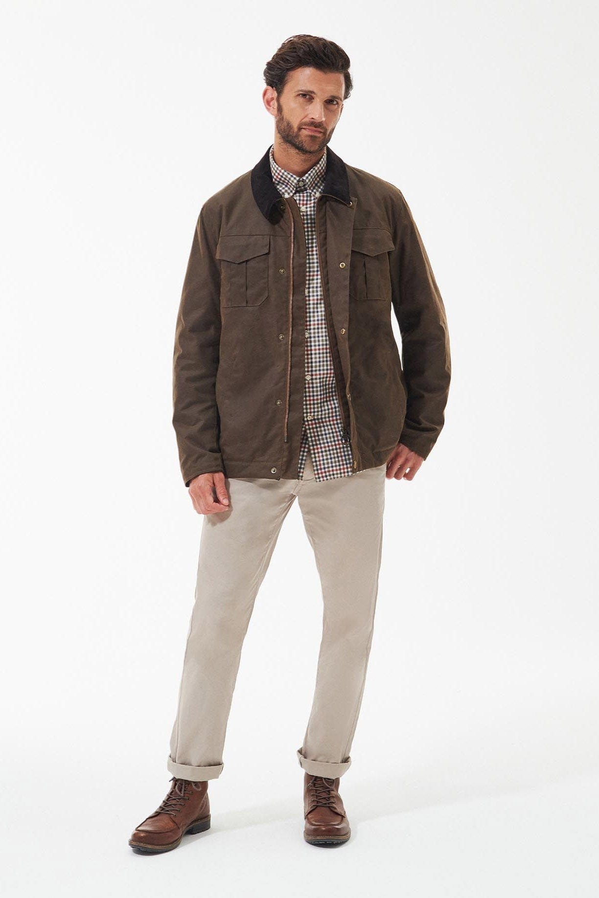 Barbour Spen Wax Jacket - Brown