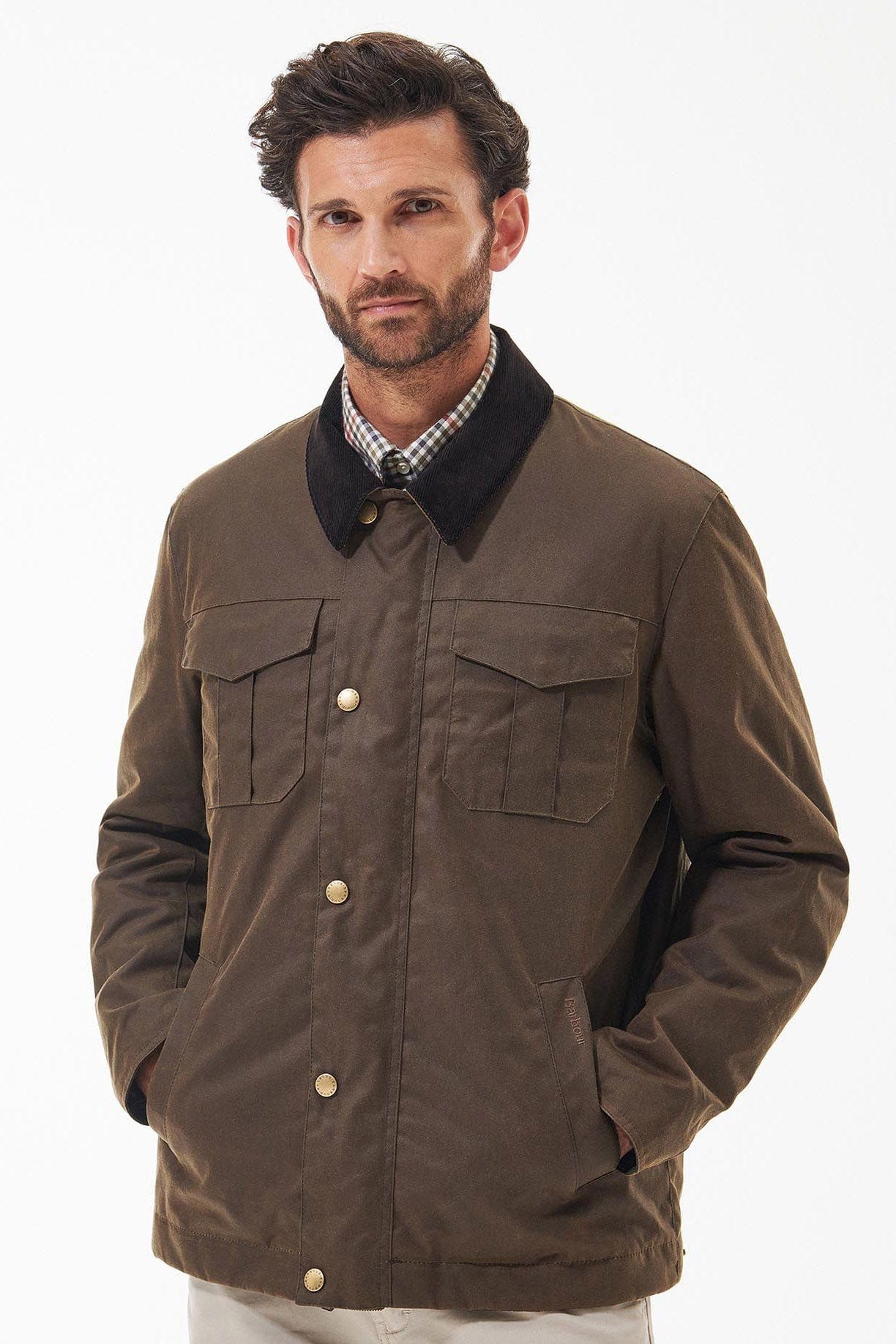 Barbour Spen Wax Jacket - Brown