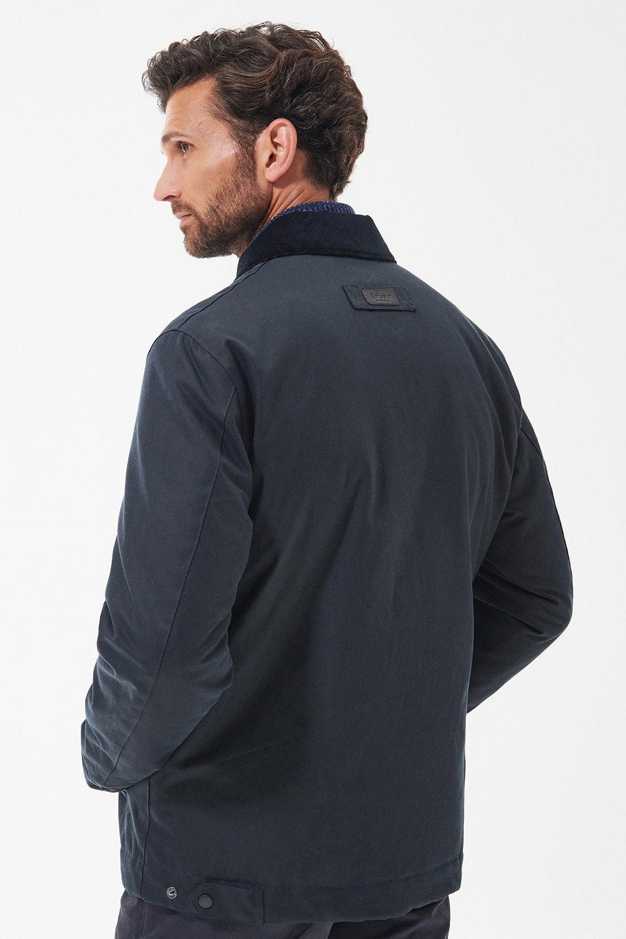 Barbour Spen Wax Jacket - Navy