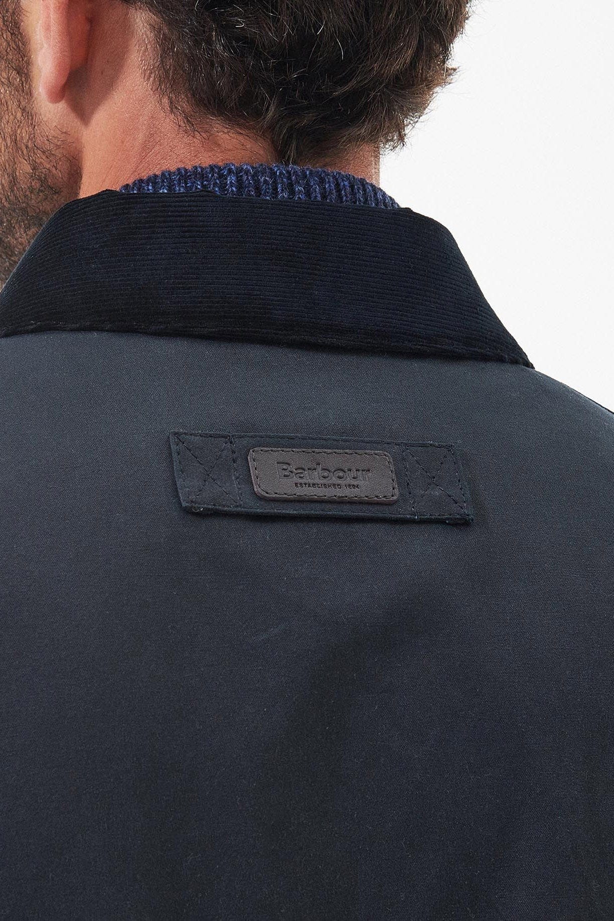 Barbour Spen Wax Jacket - Navy