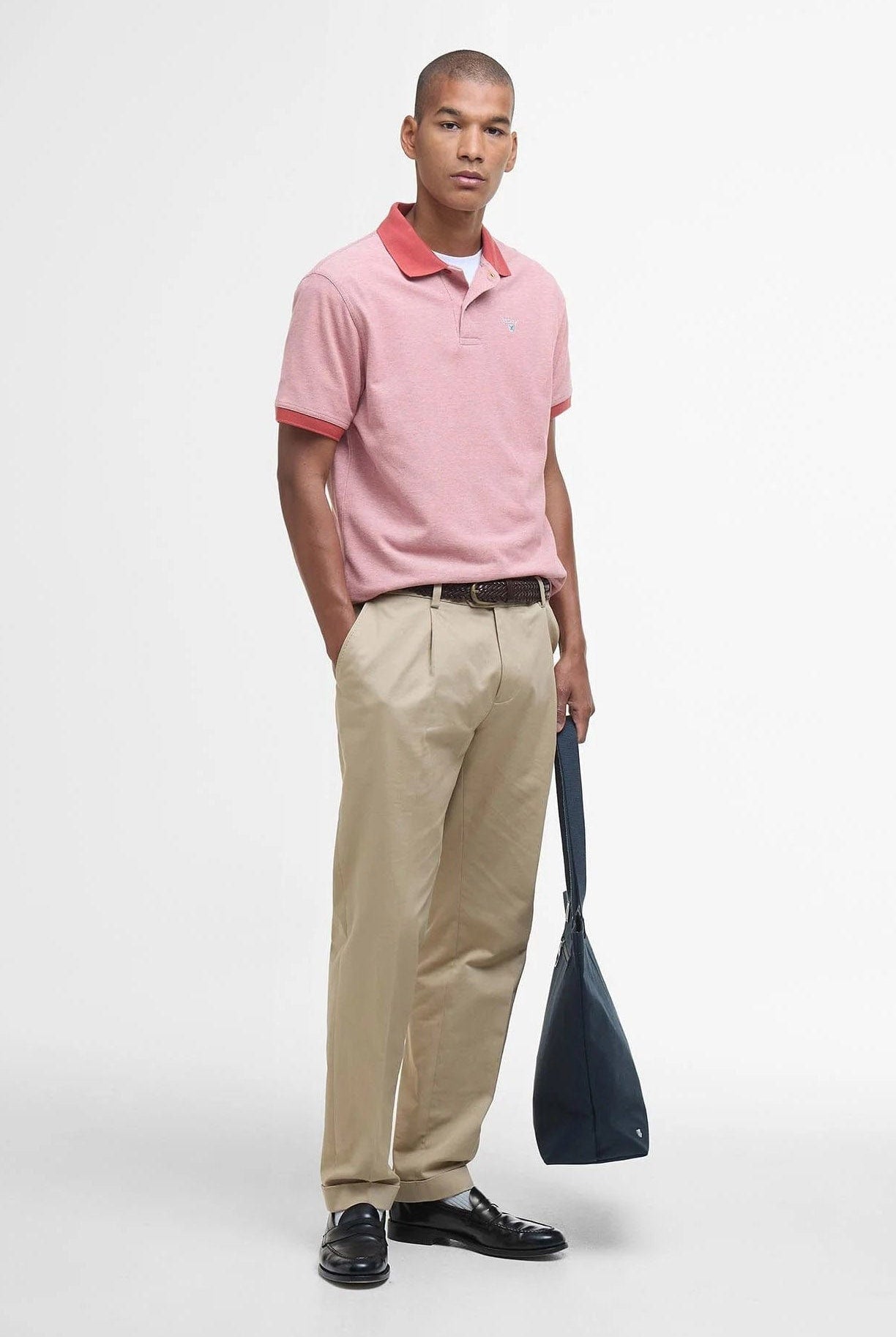 Barbour Sports Mix Polo - Red Spice