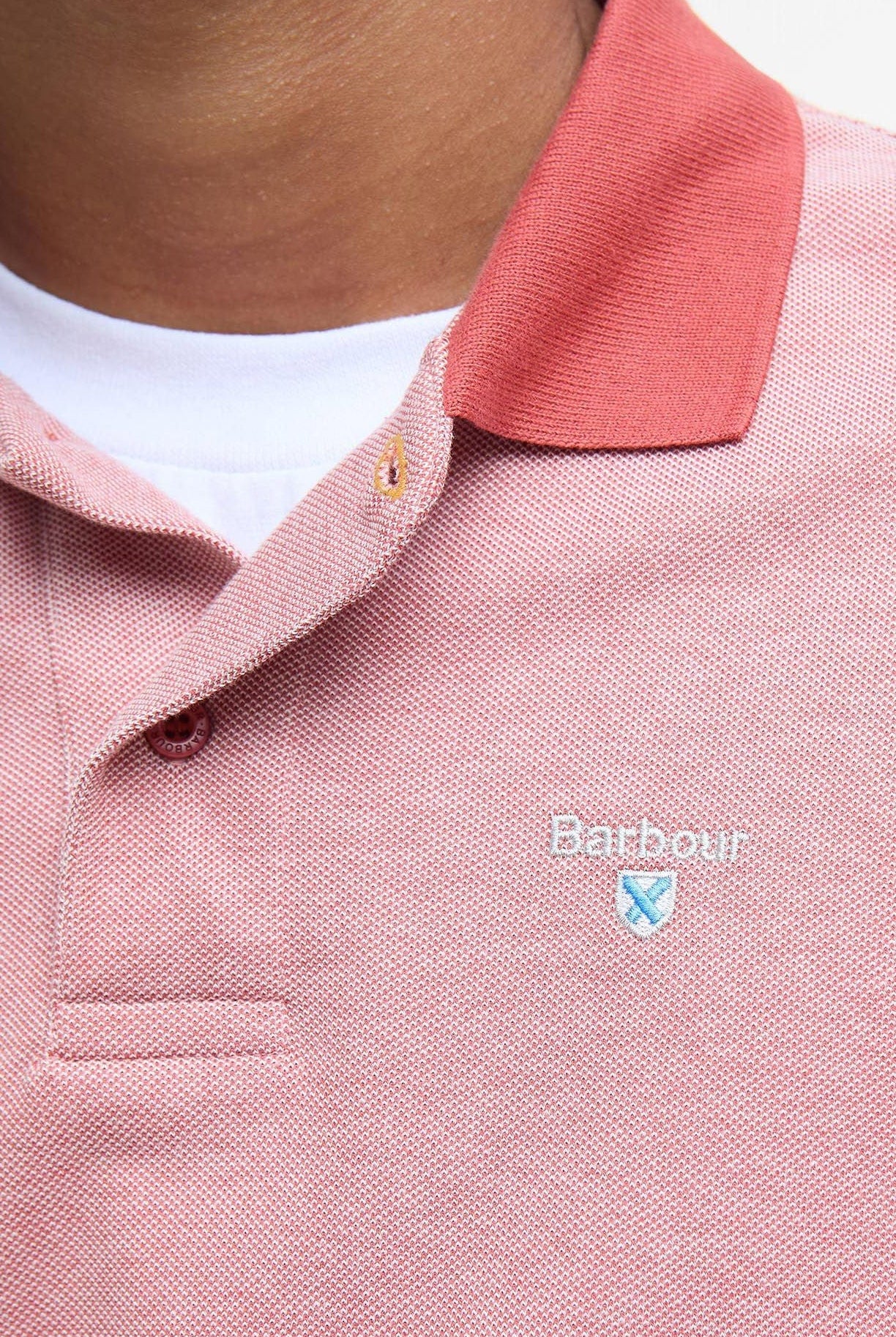 Barbour Sports Mix Polo - Red Spice