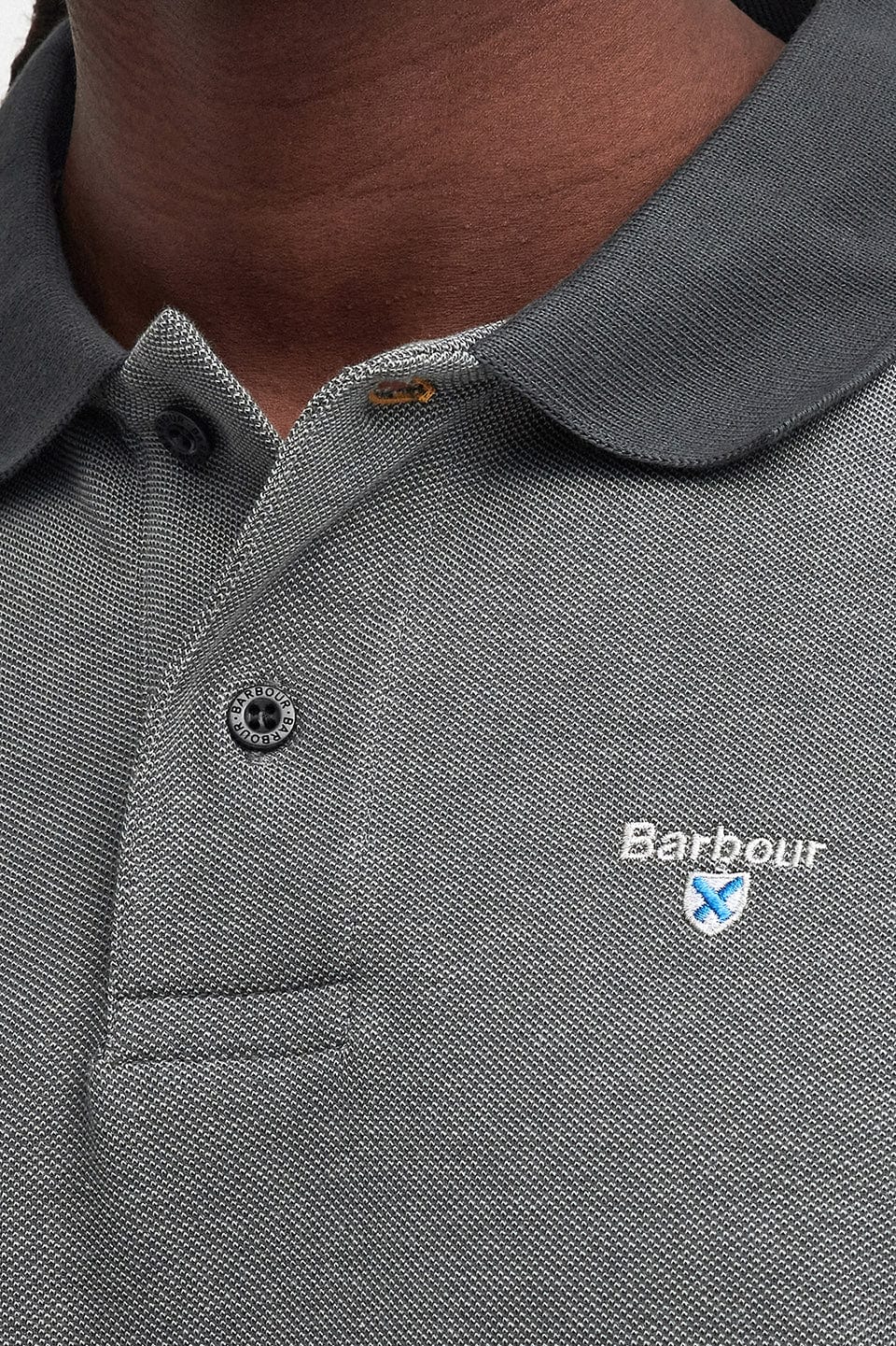 Barbour Sports Mix Polo Shirt - Mid Grey