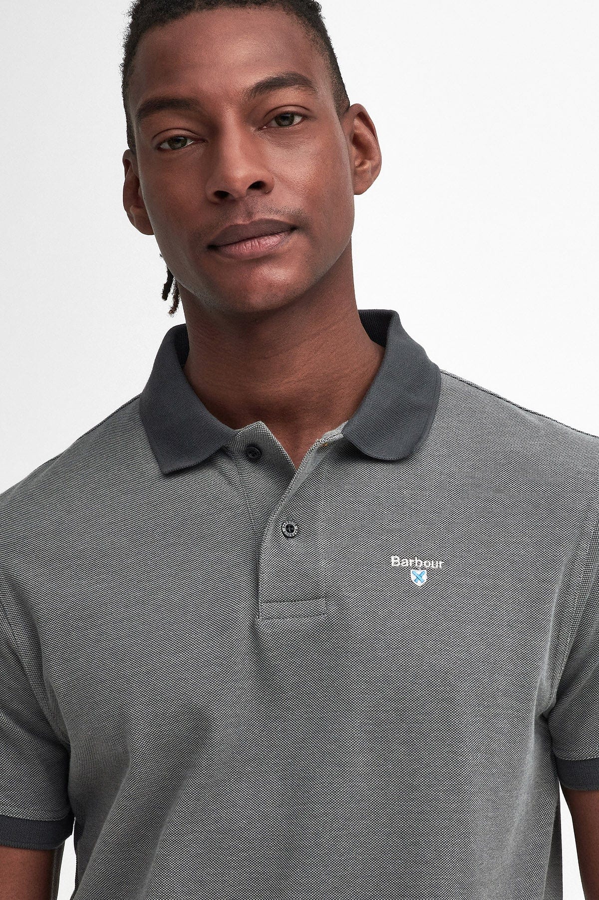 Barbour Sports Mix Polo Shirt - Mid Grey