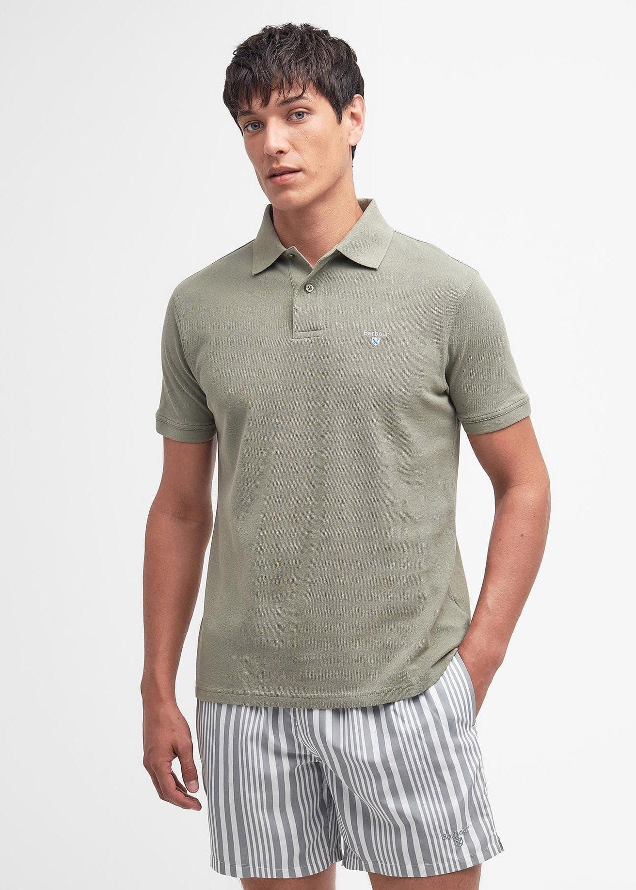Barbour Sports Polo - Dusty Green