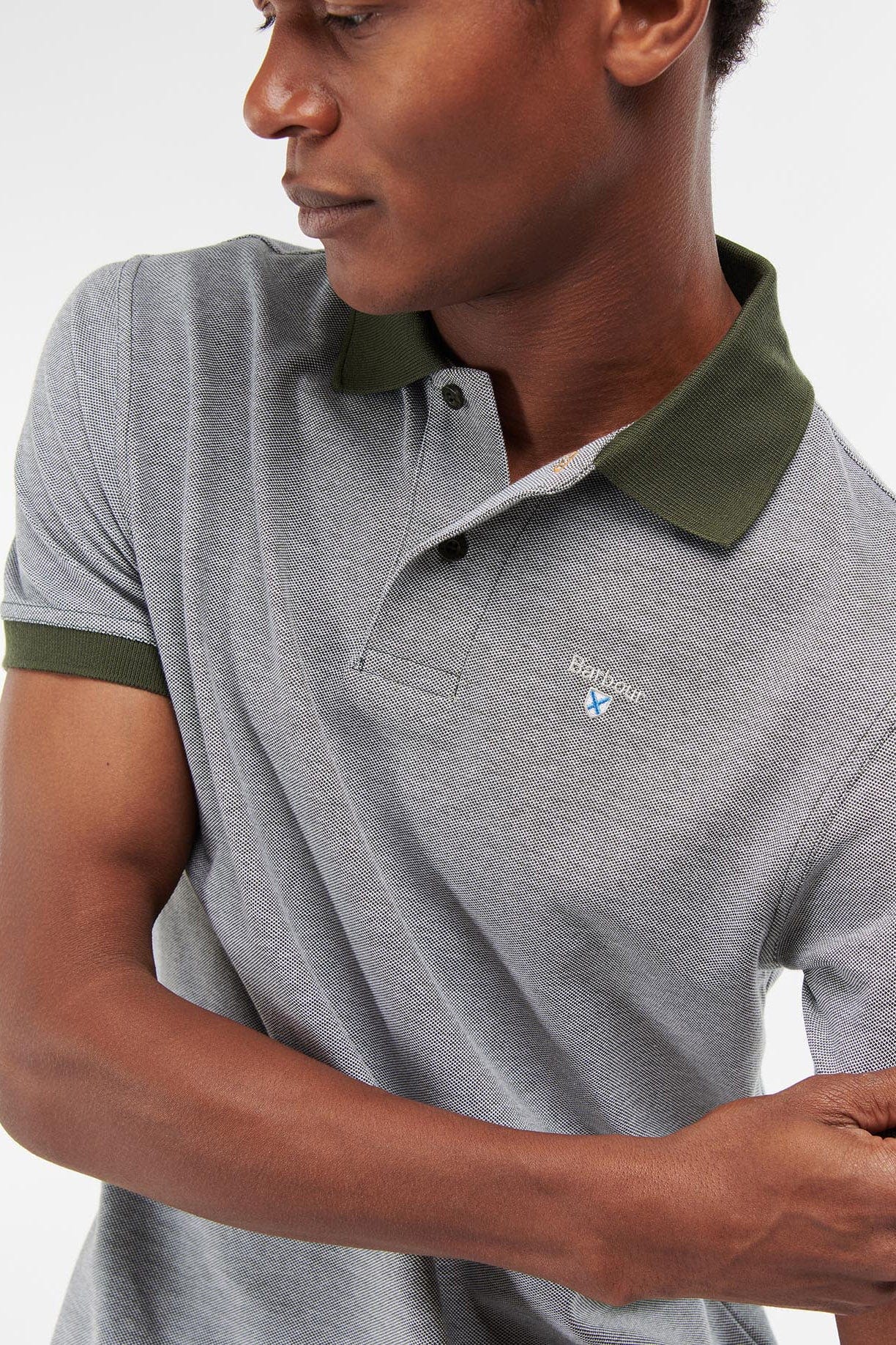 Barbour Sports Polo Mix - Dark Olive