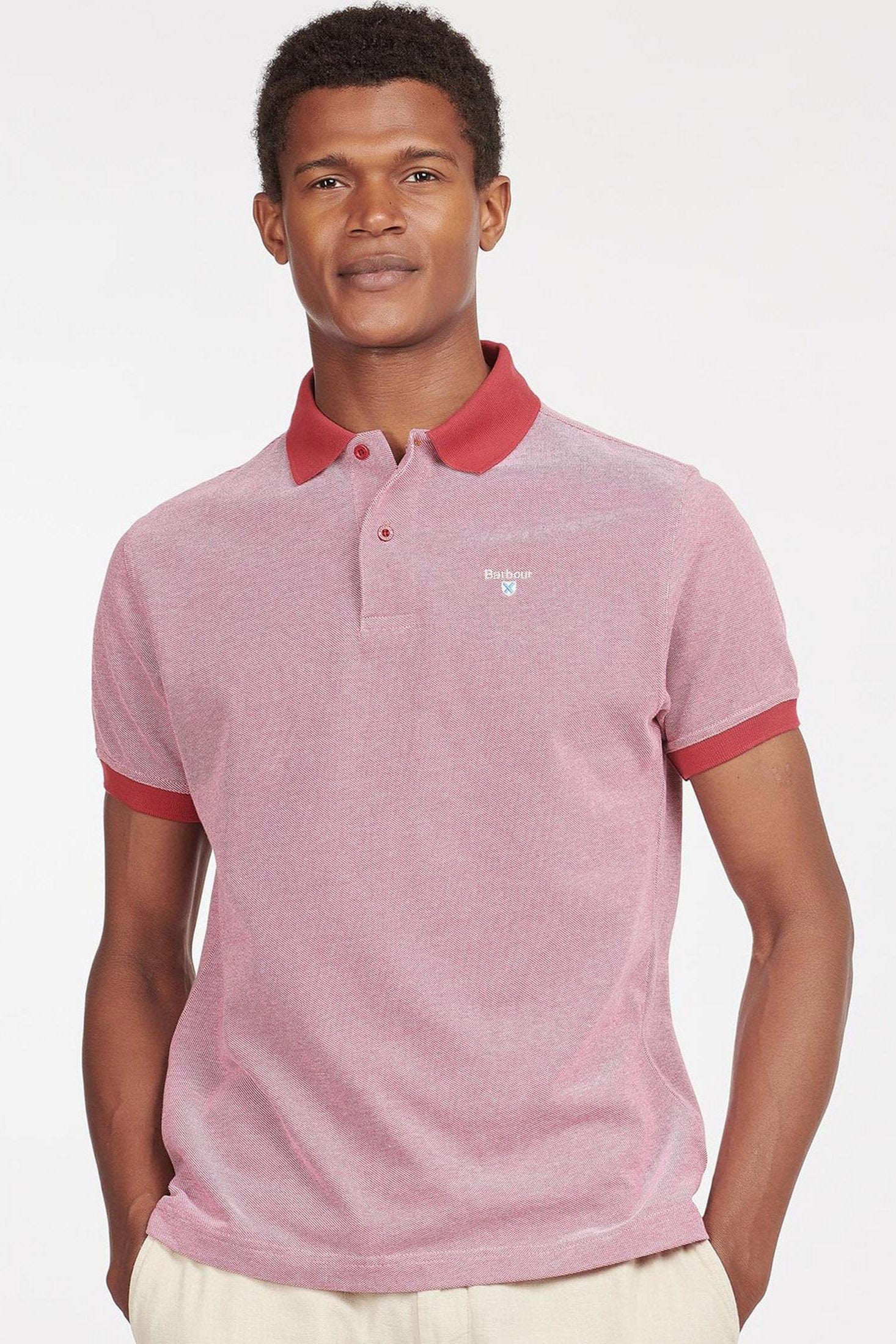 Barbour Sports Polo - Mixed Raspberry