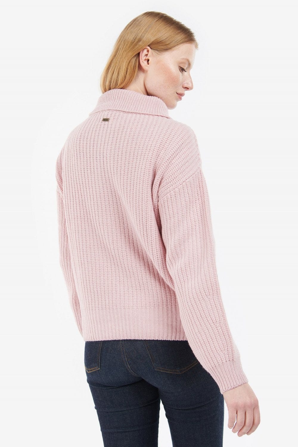 Barbour Stavia Quarter Zip Knit - Rosewater