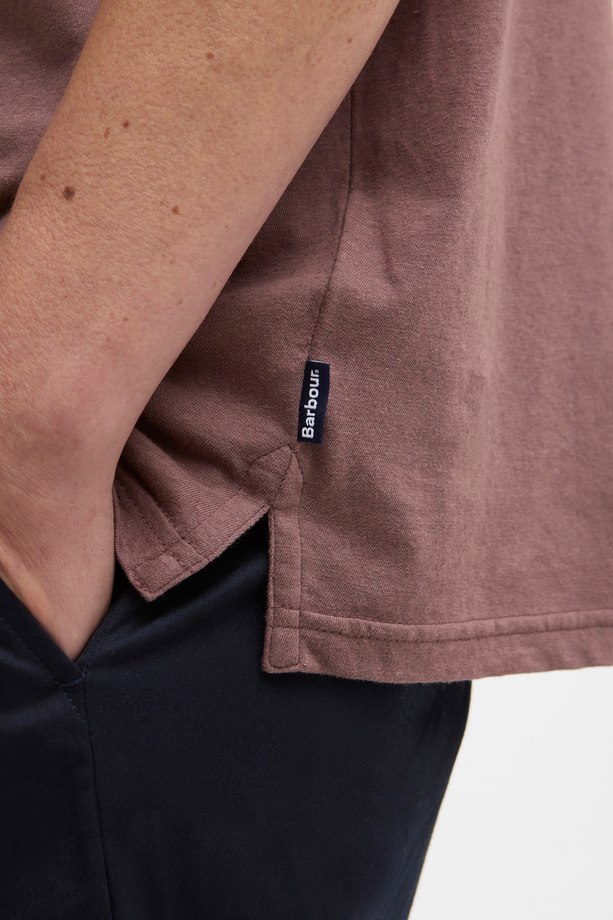 Barbour Steventon Linen-Blend Polo - Peppercorn