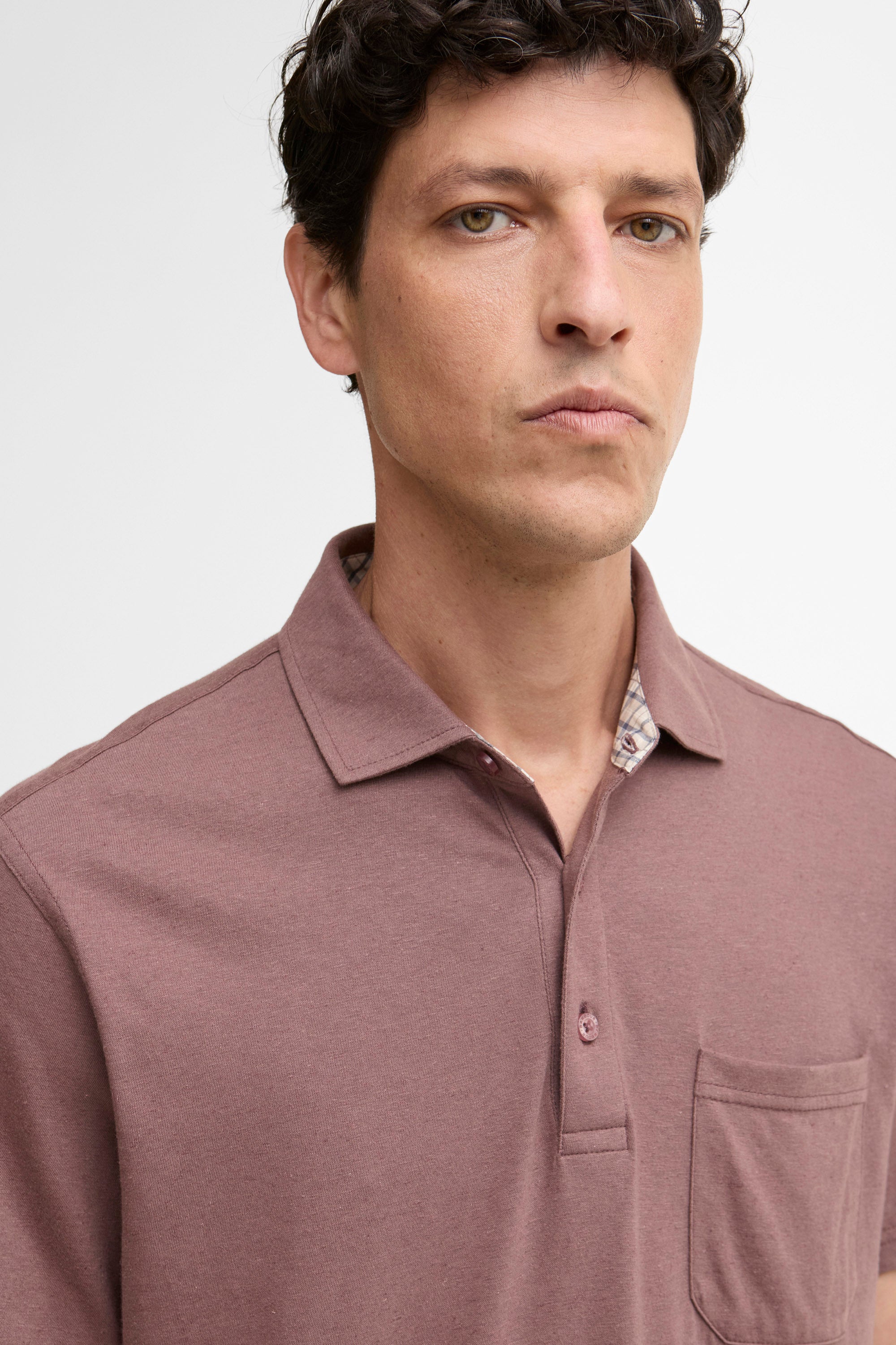 Barbour Steventon Linen-Blend Polo - Peppercorn
