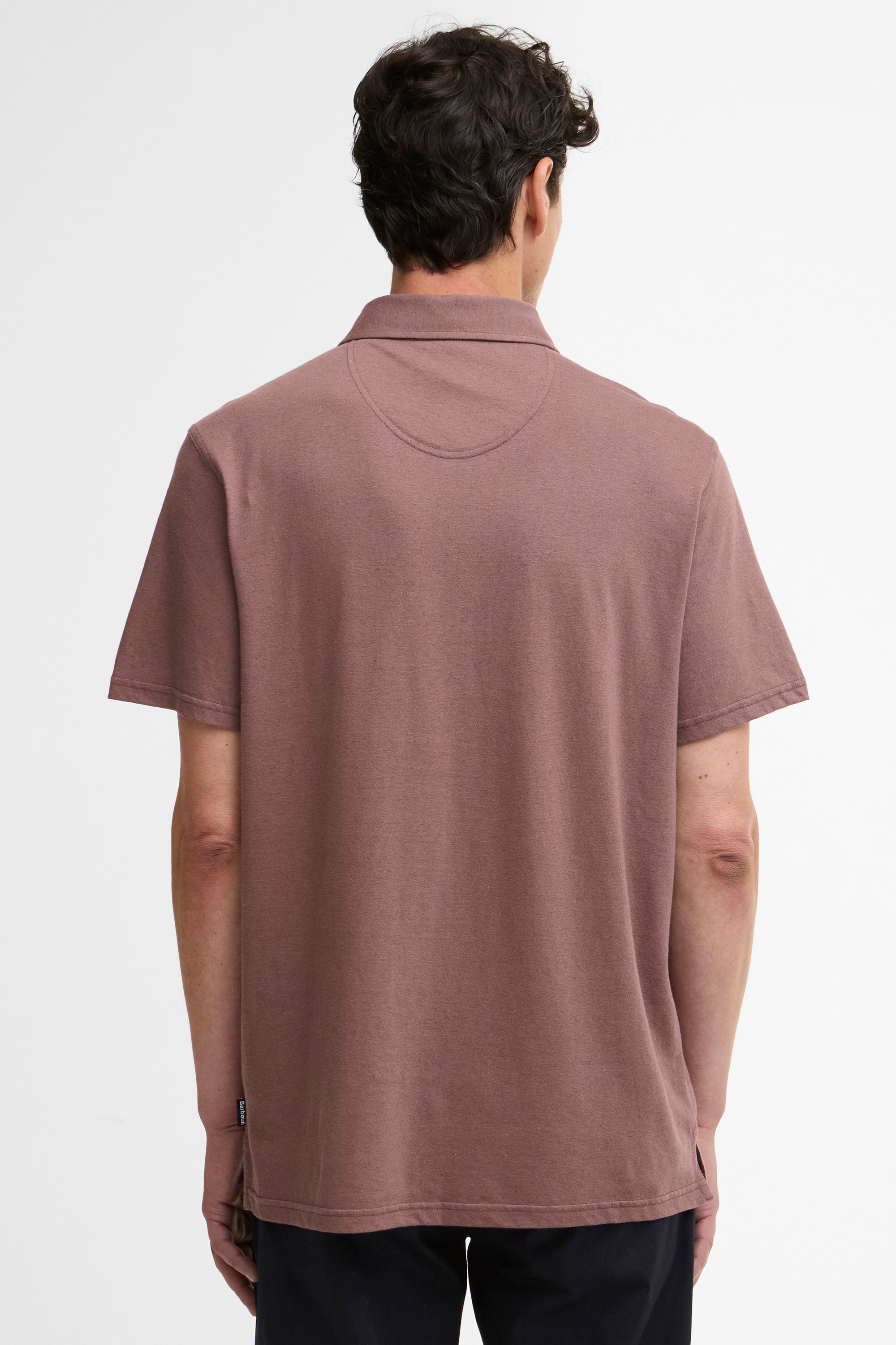 Barbour Steventon Linen-Blend Polo - Peppercorn