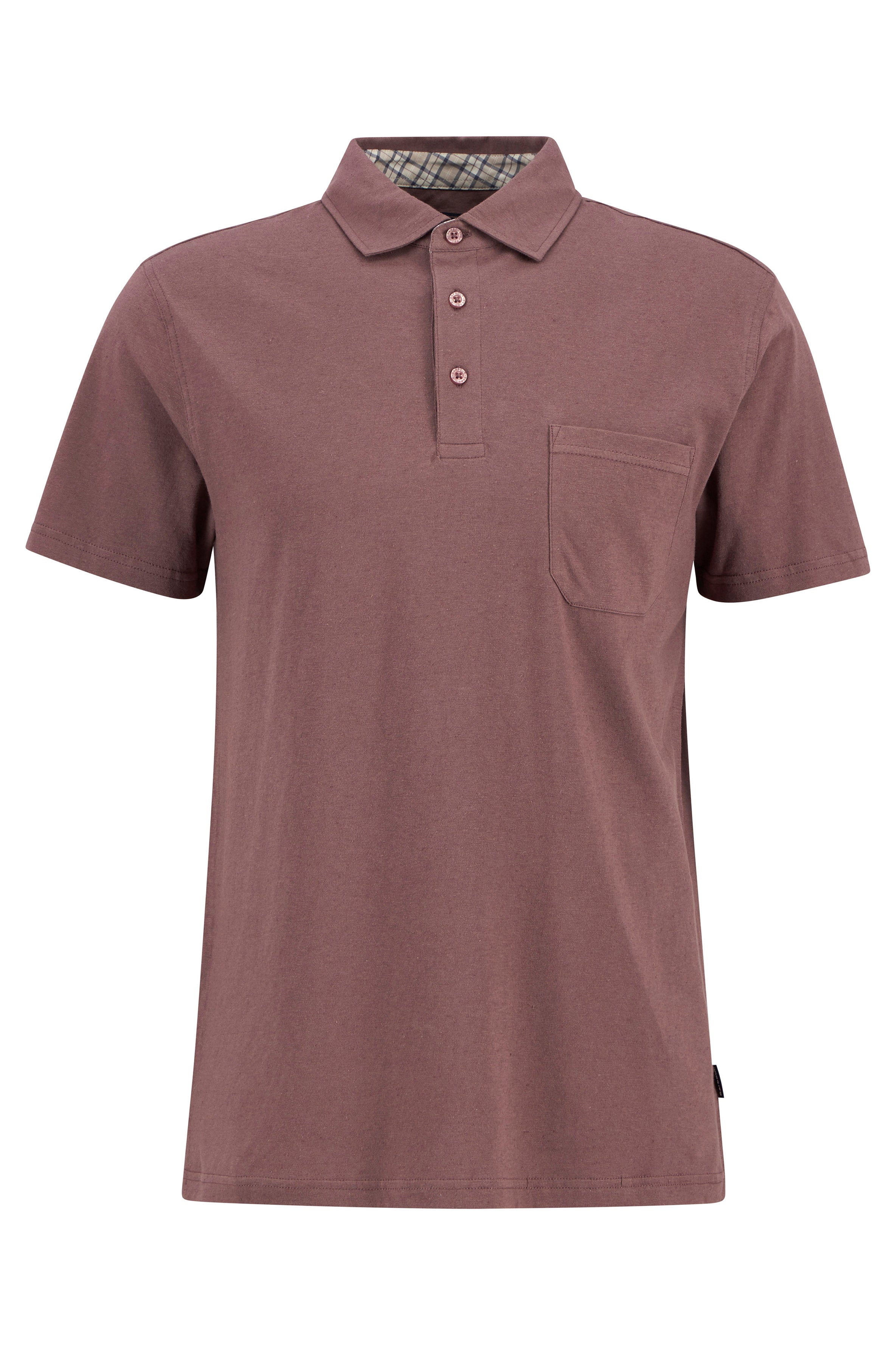 Barbour Steventon Linen-Blend Polo - Peppercorn
