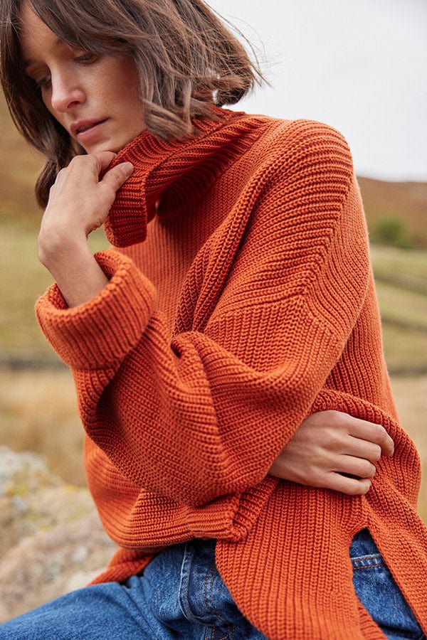 Barbour Stitch Cape Jumper - Spiced Pumpkin