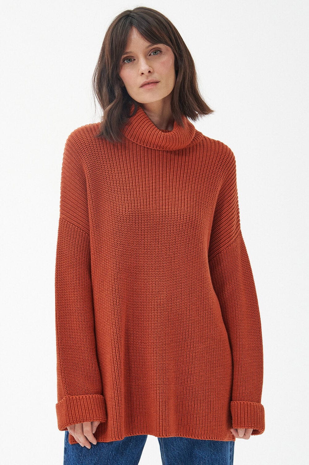 Barbour Stitch Cape Jumper - Spiced Pumpkin