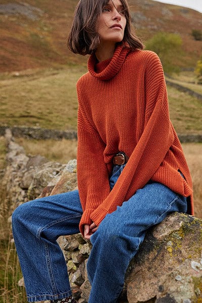 Barbour Stitch Cape Jumper - Spiced Pumpkin