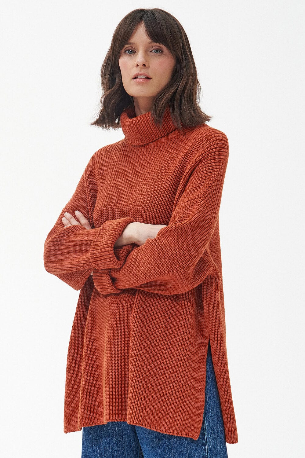 Barbour Stitch Cape Jumper - Spiced Pumpkin