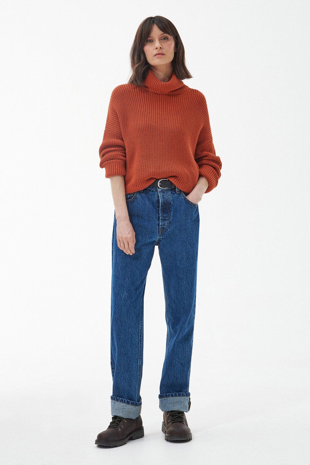 Barbour Stitch Cape Jumper - Spiced Pumpkin