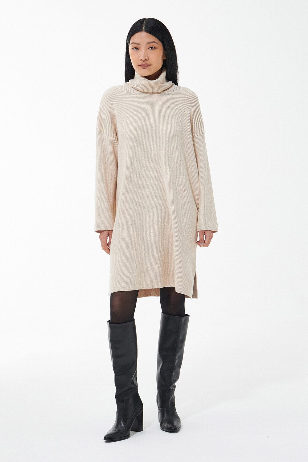 Barbour Stitch Knit Jumper Dress - Oatmeal