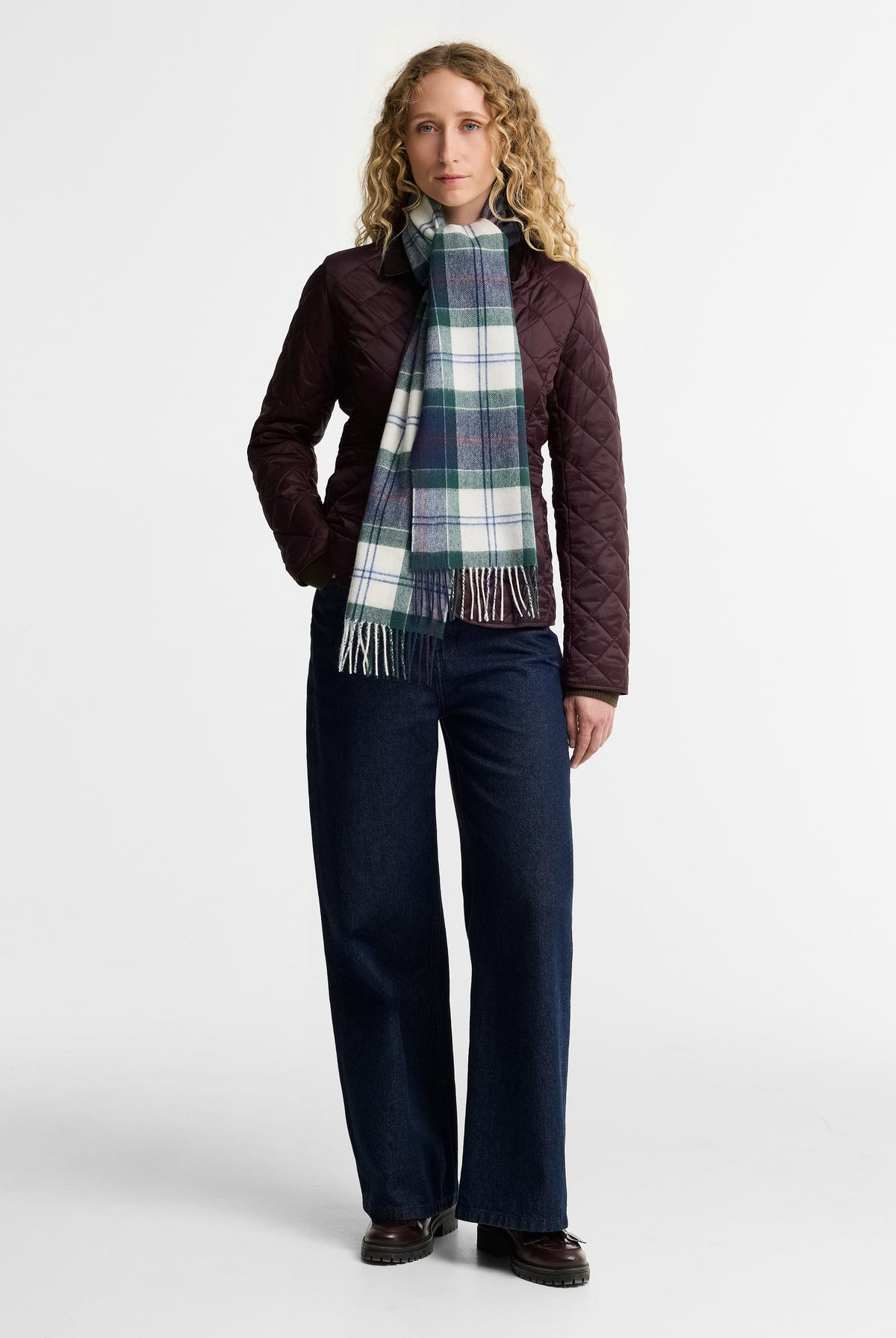 Barbour Tartan Lambswool/Cashmere Scarf - Lt Evergreen Tartan LSC0129_TN98_OS