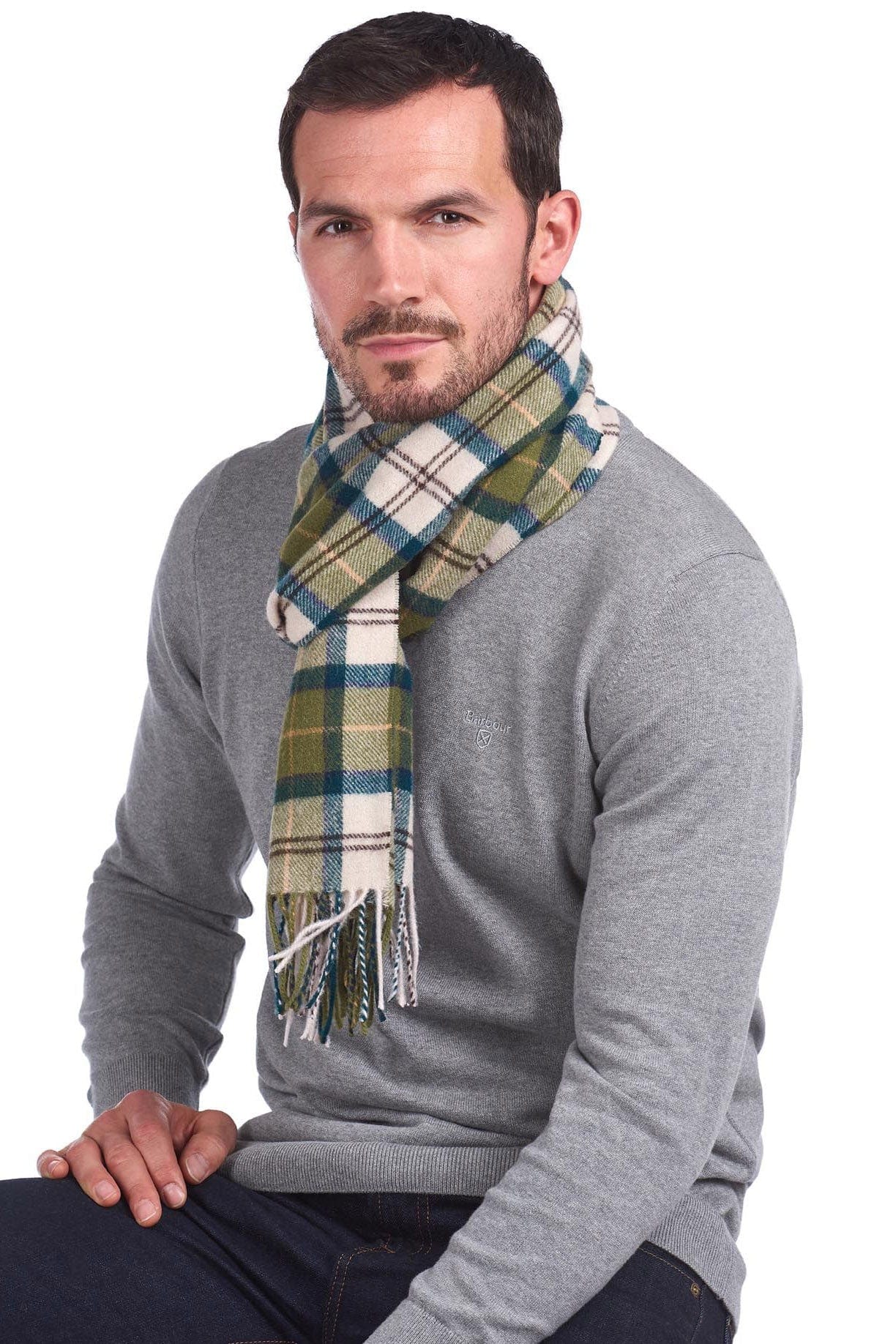 Barbour Tartan Lambswool Scarf - Ancient USC0001_TN51_OS