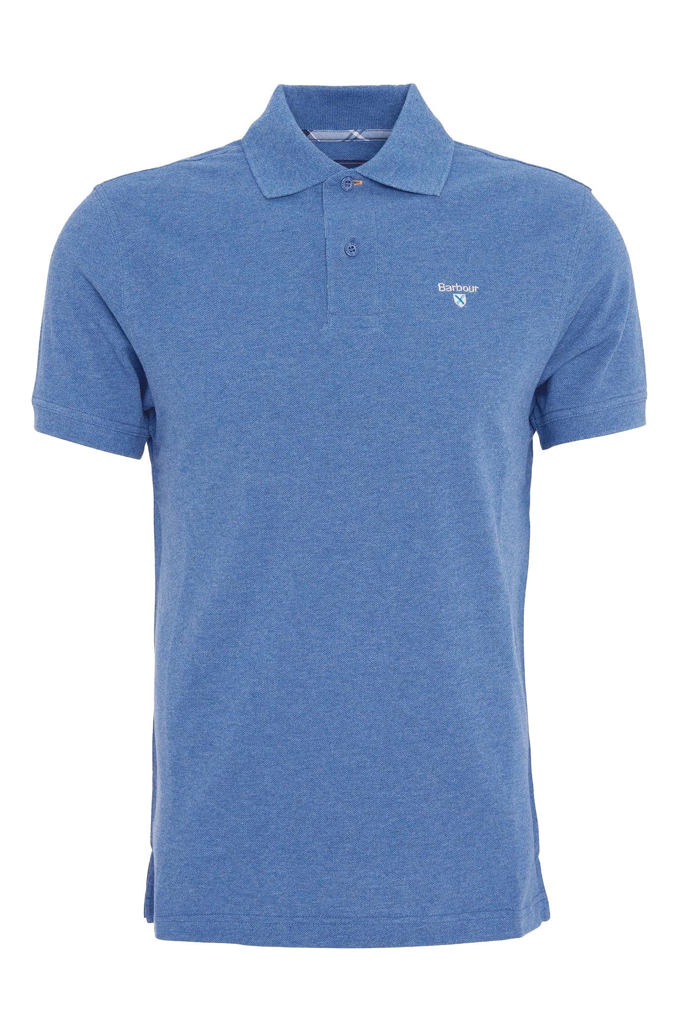 Barbour Tartan Pique Polo - Dark Chambray Marl