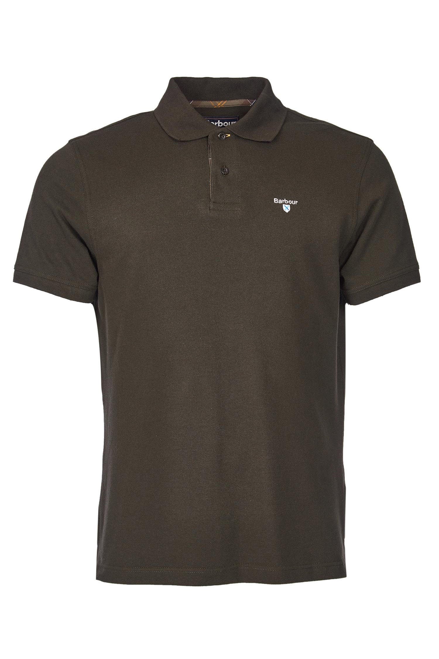 Barbour Tartan Pique Polo - Forest Green