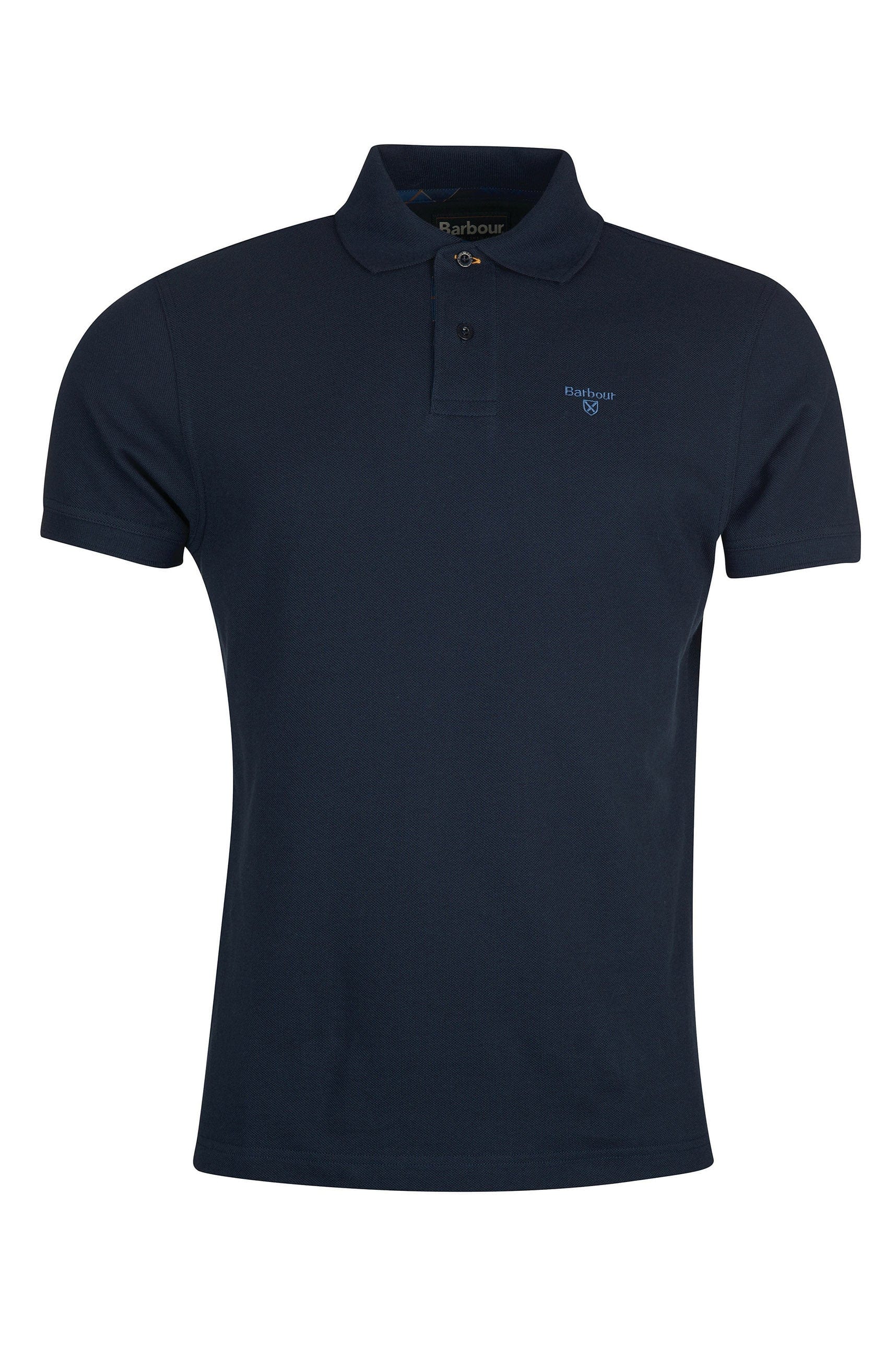 Barbour Tartan Pique Polo - Navy