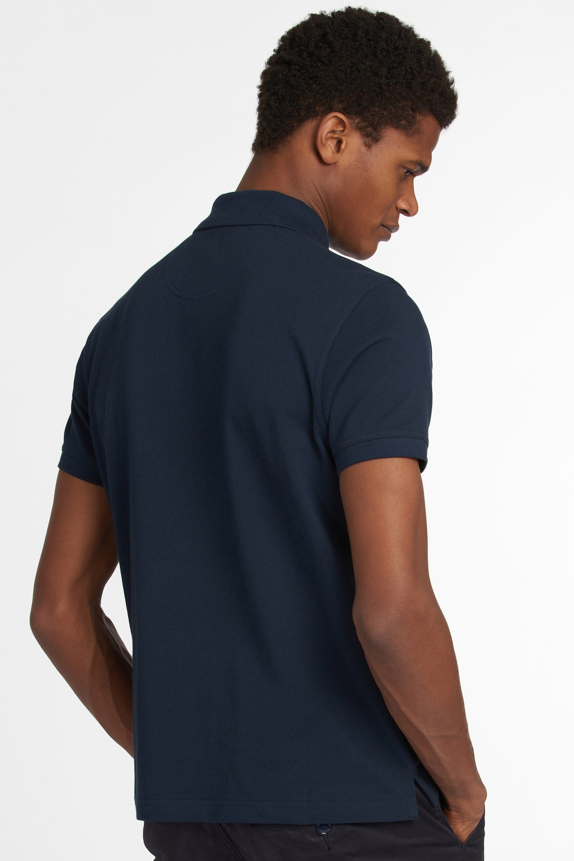 Barbour Tartan Pique Polo - Navy