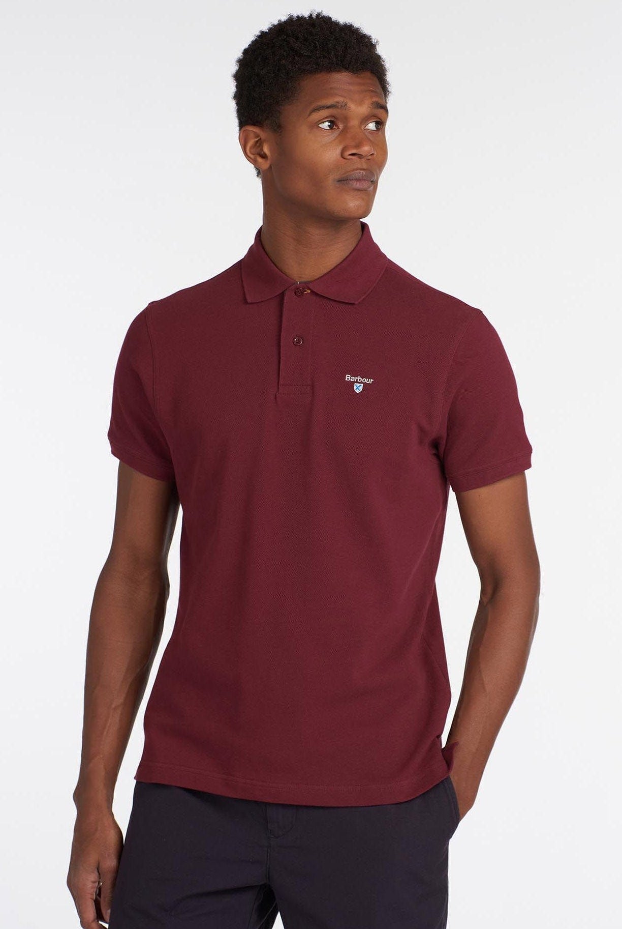 Barbour Tartan Pique Polo - Ruby