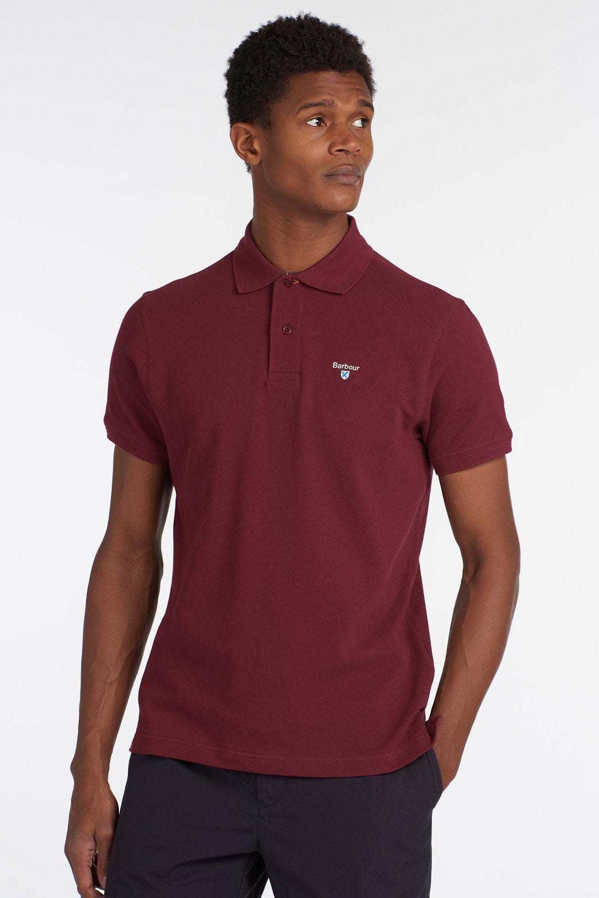 Barbour Tartan Pique Polo - Ruby