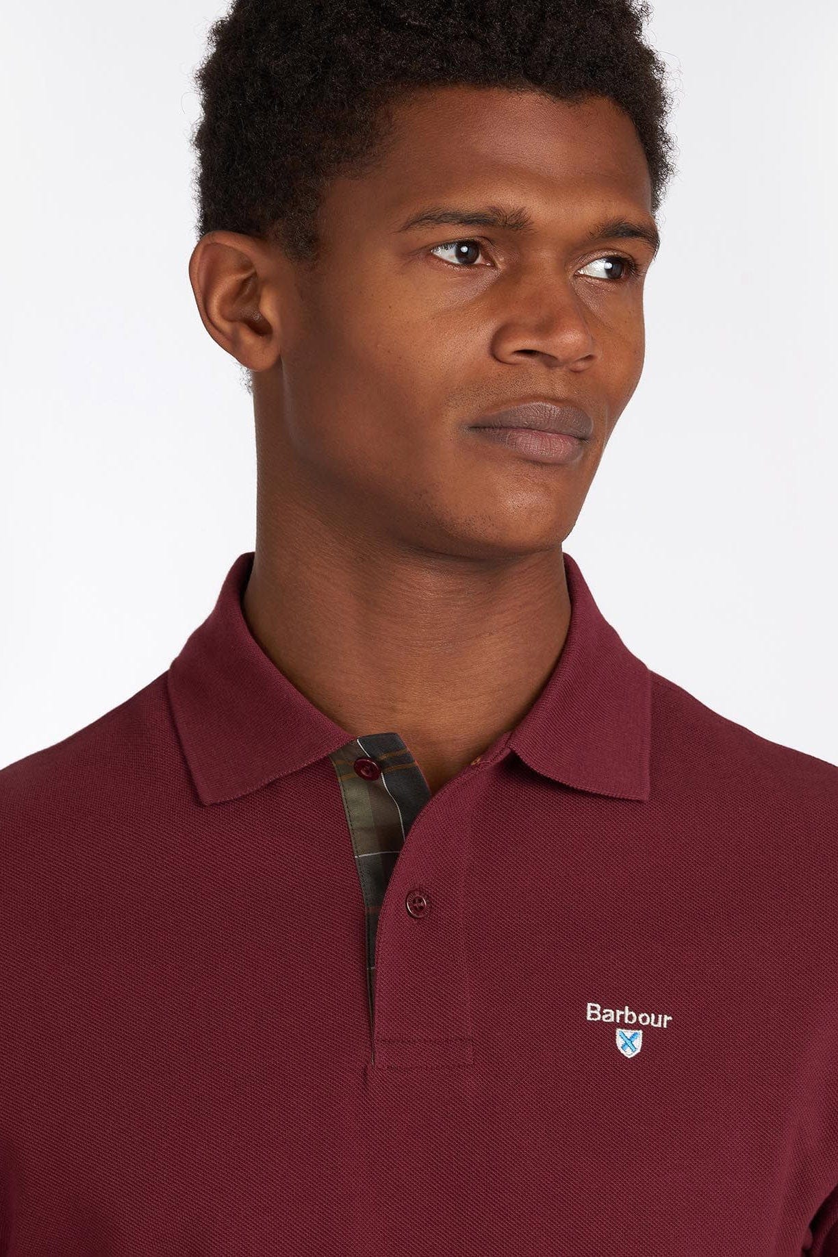 Barbour Tartan Pique Polo - Ruby