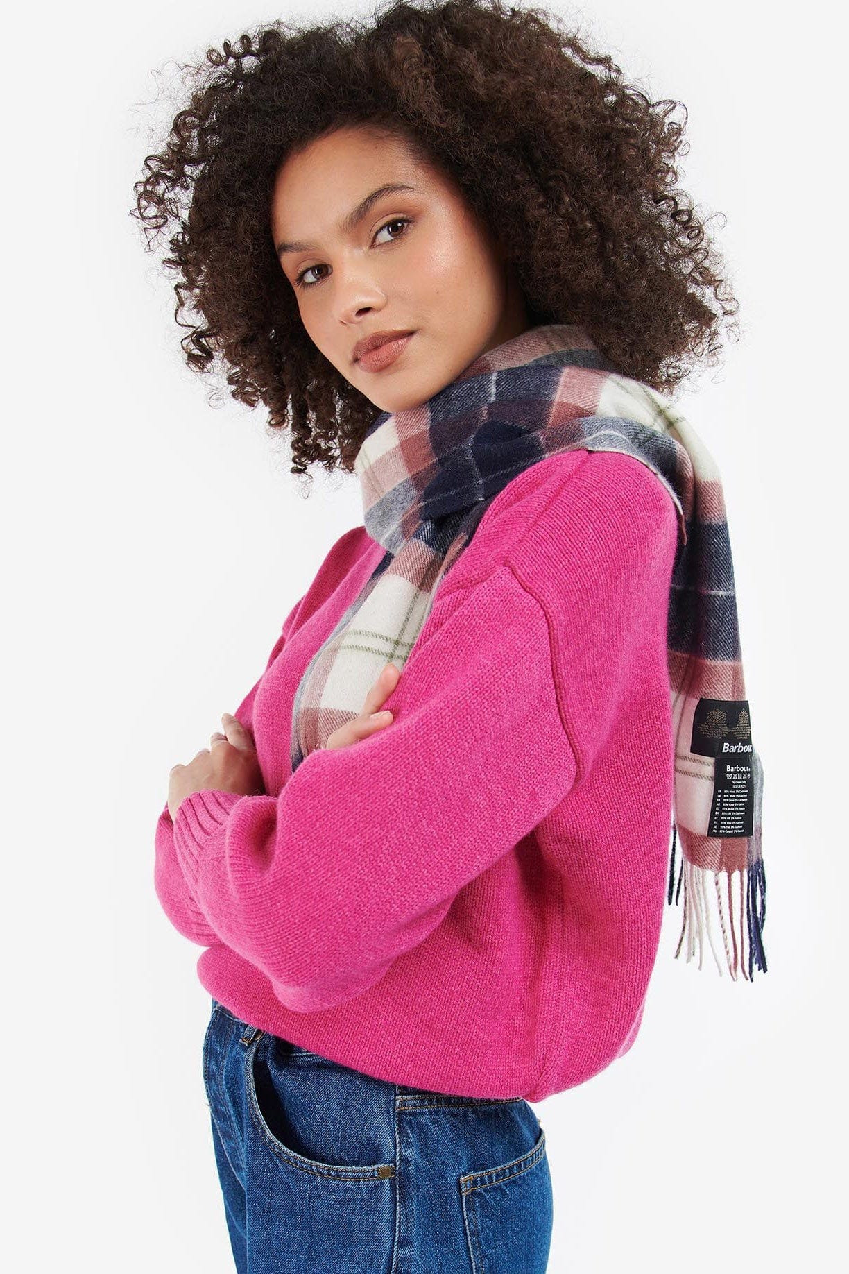 Barbour Tartan Scarf - Midnight Berry LSC0129_PU71_OS