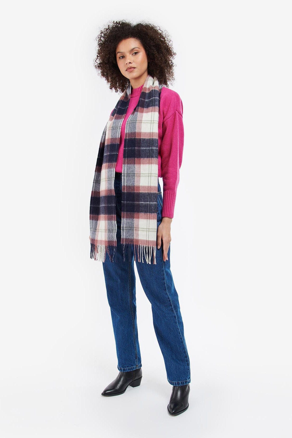 Barbour Tartan Scarf - Midnight Berry LSC0129_PU71_OS