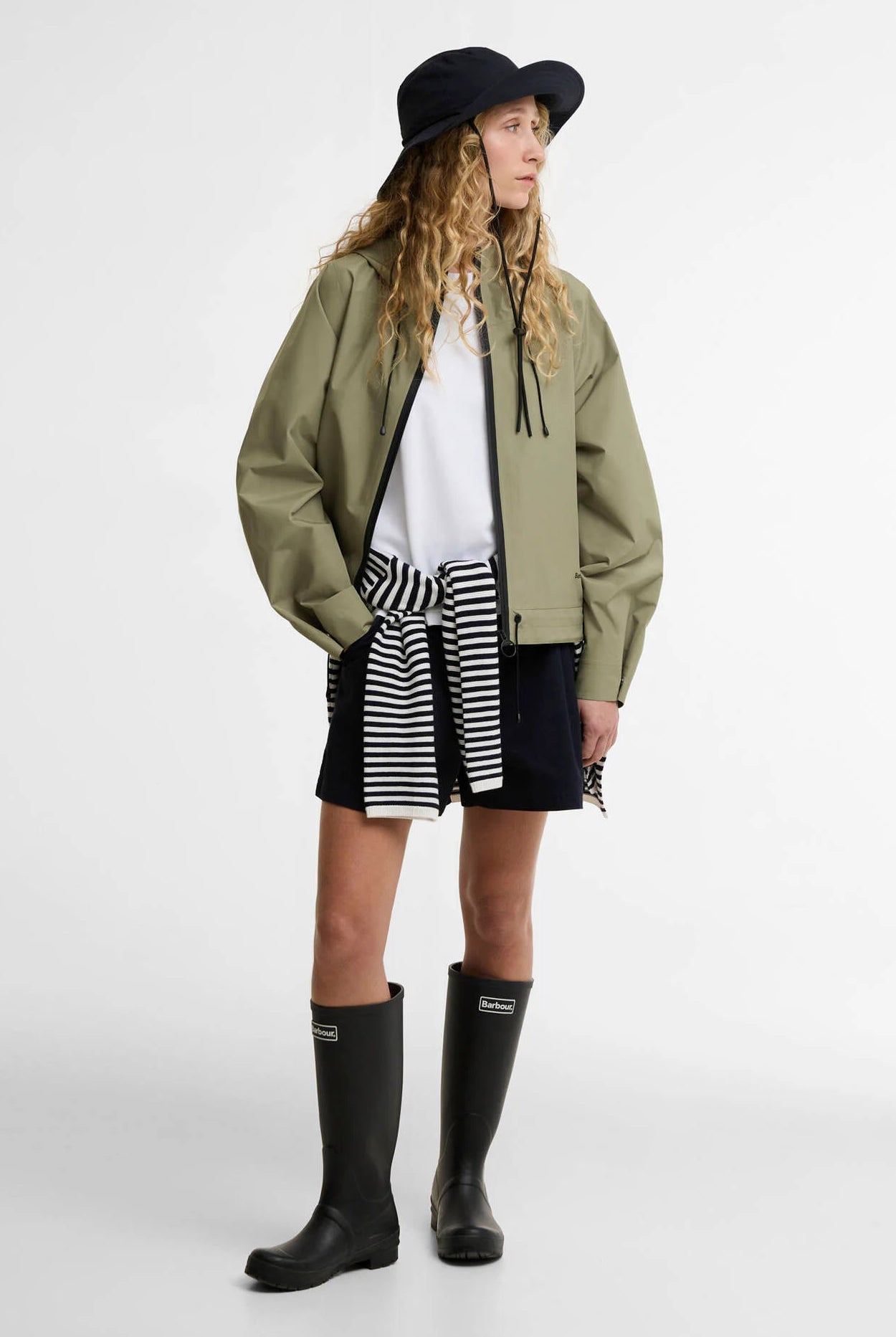 Barbour Thorpe Waterproof Jacket - Bleached Olive/Fondant