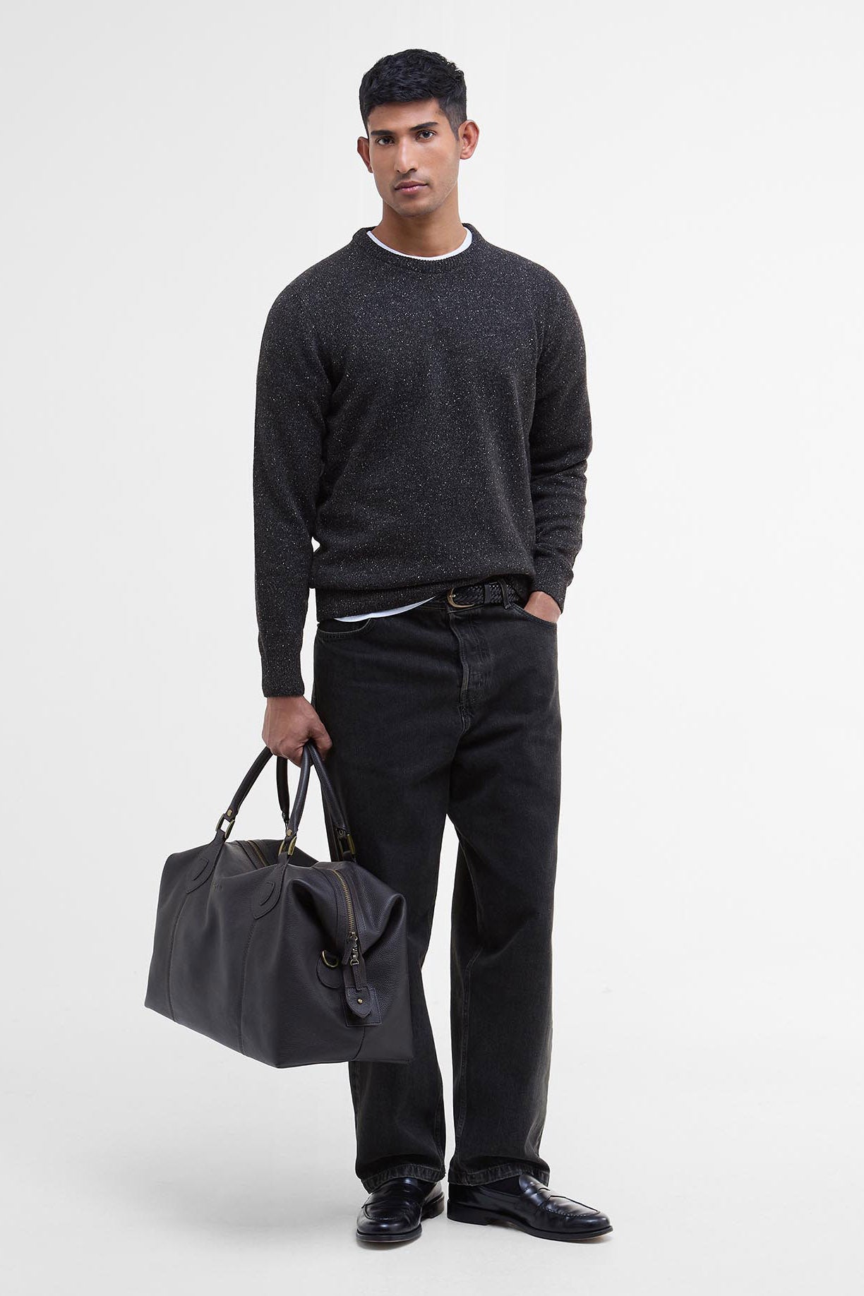 Barbour Tisbury Crew Neck Jumper - Black