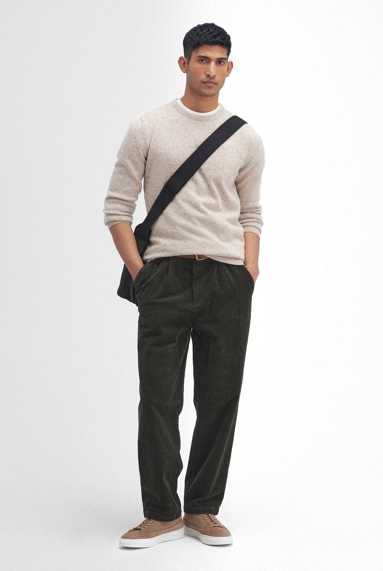 Barbour Tisbury Crew Neck Jumper - Stone