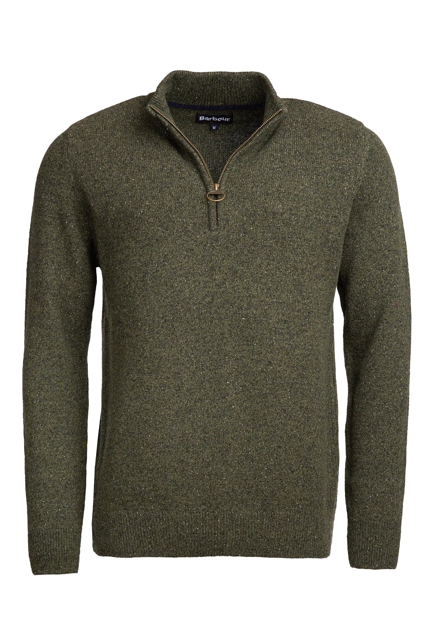 Barbour Tisbury Half Zip Knitted Jumper - Dark Seaweed