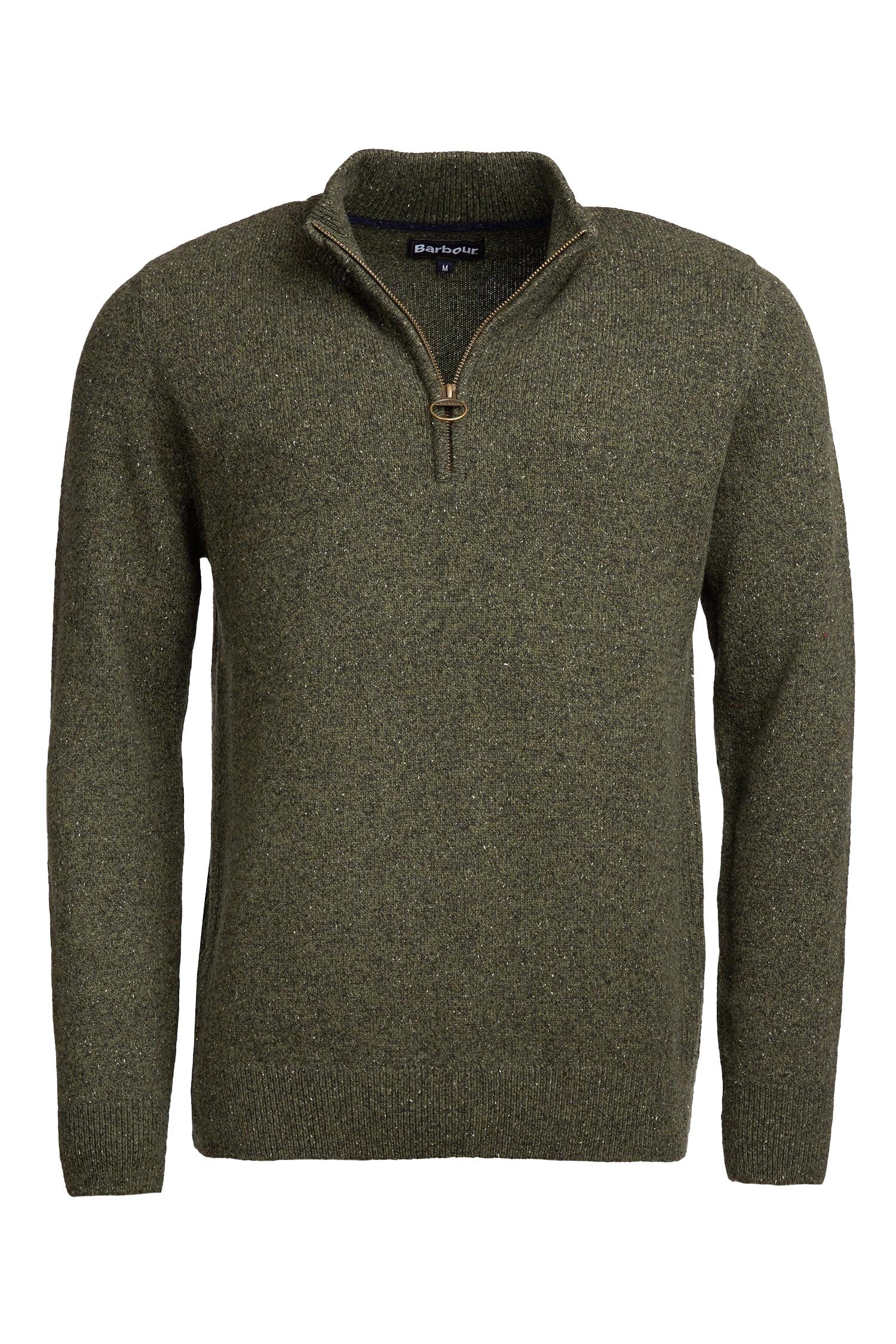 Barbour Tisbury Half Zip Knitted Jumper - Dark Seaweed