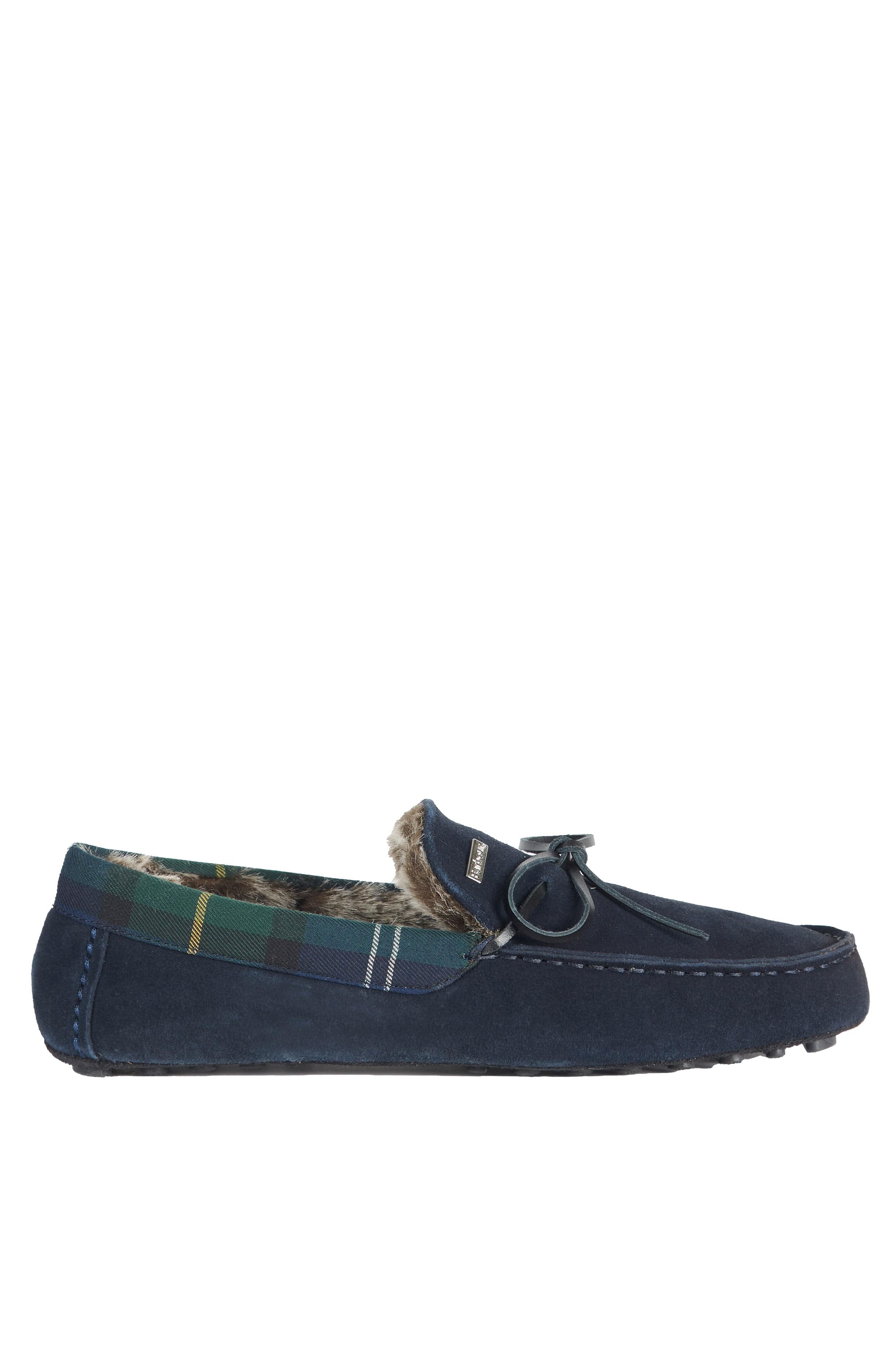 Barbour Tueart Slippers - Navy Suede