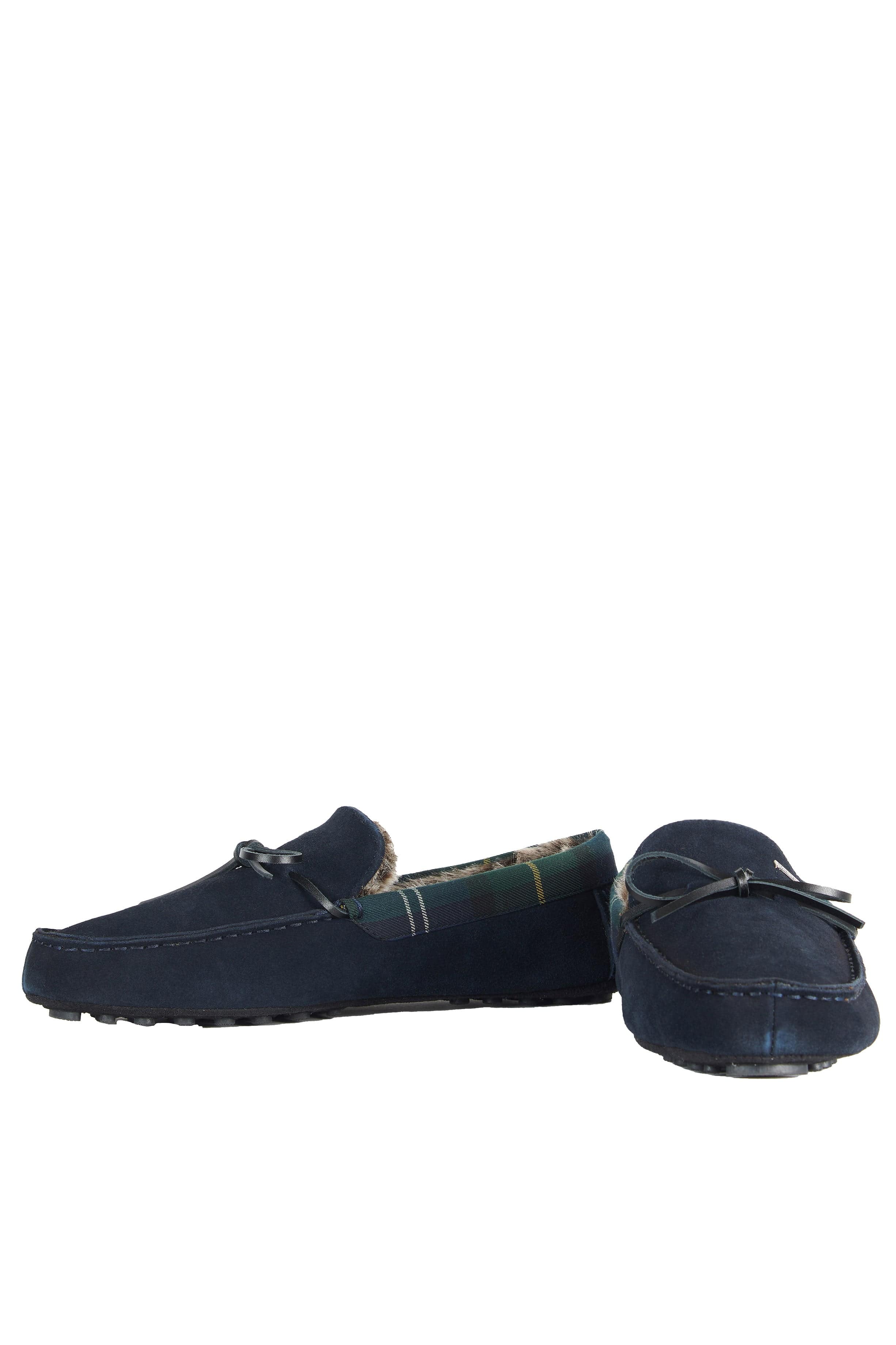 Barbour Tueart Slippers - Navy Suede