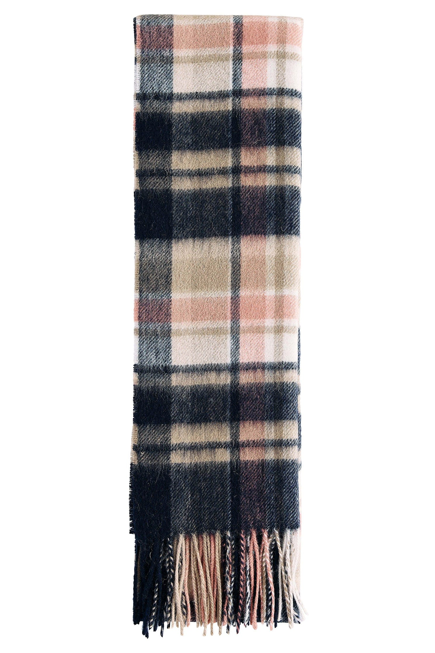 Barbour Vintage Plaid Scarf - Navy/Pink Rust LSC0109_NY91_OS