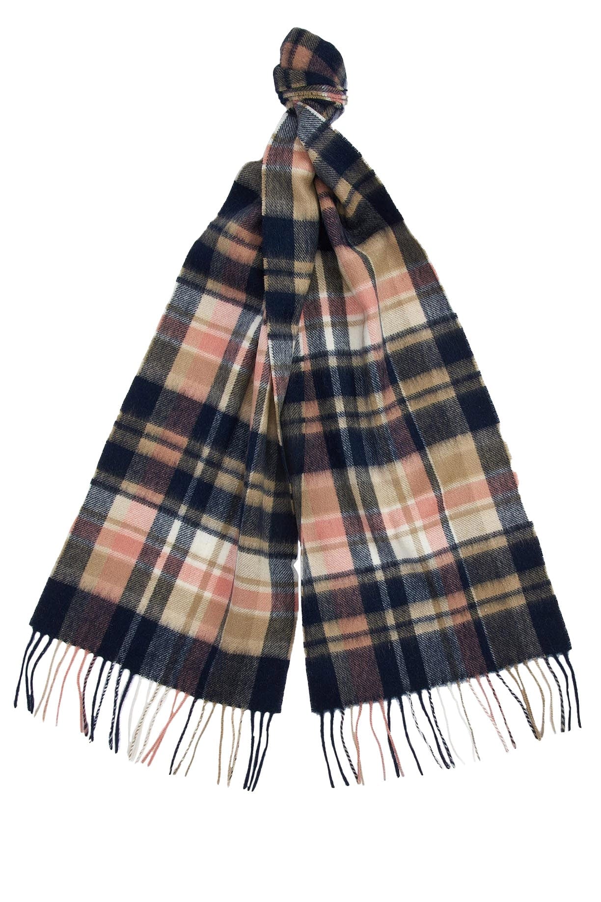 Barbour Vintage Plaid Scarf - Navy/Pink Rust LSC0109_NY91_OS
