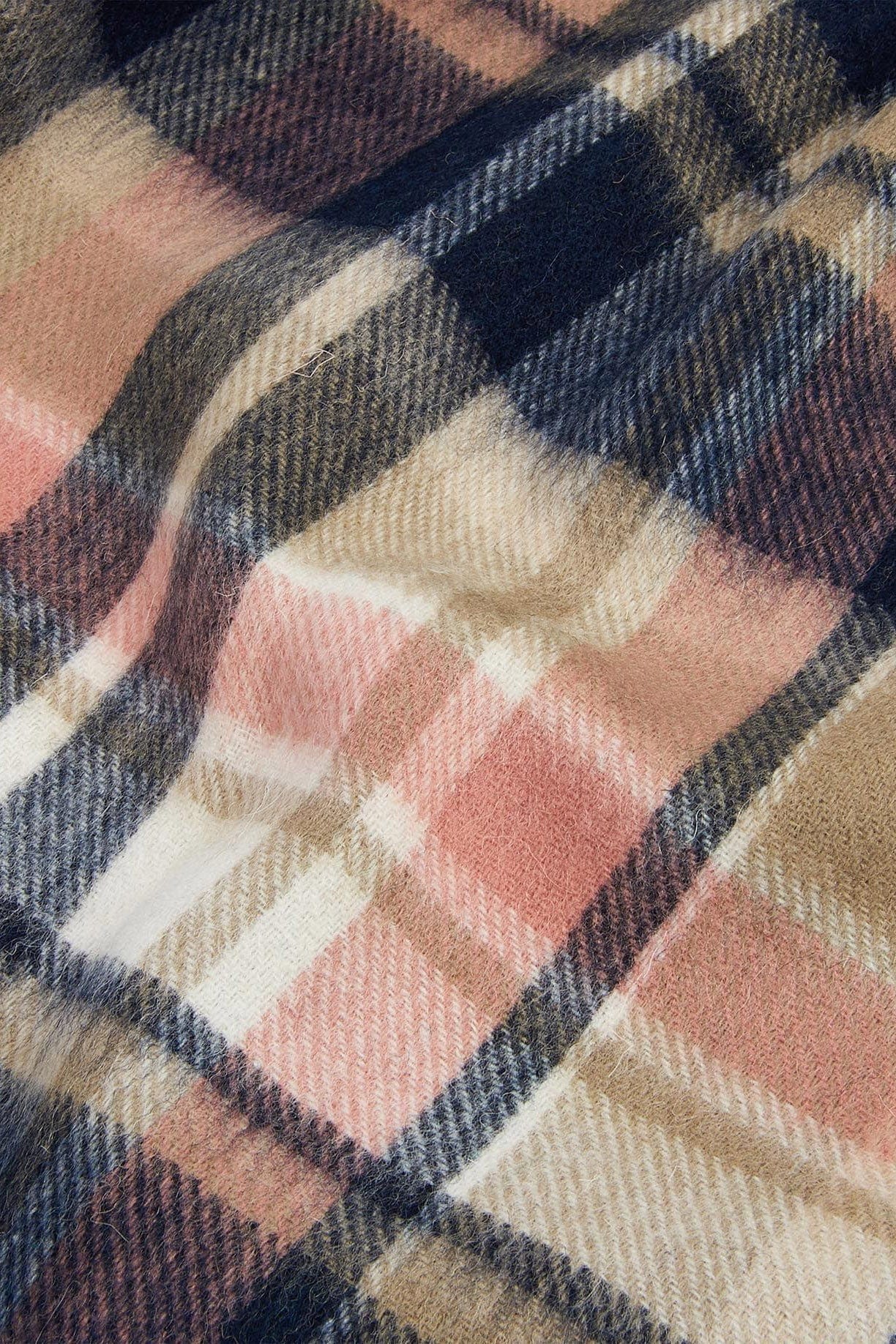 Barbour Vintage Plaid Scarf - Navy/Pink Rust LSC0109_NY91_OS