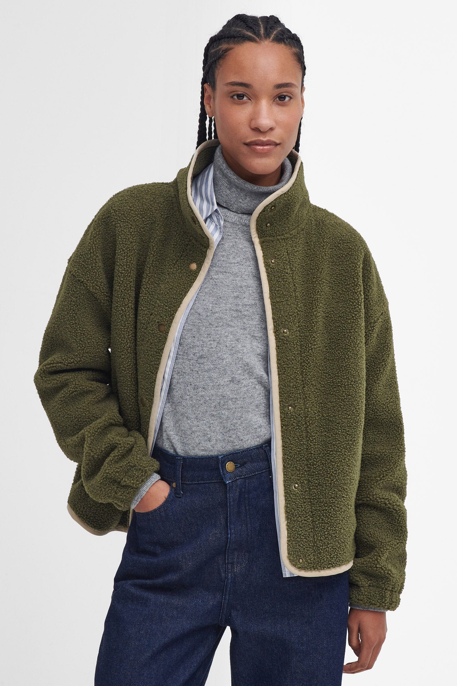 Barbour Violetta Fleece - Dark Moss