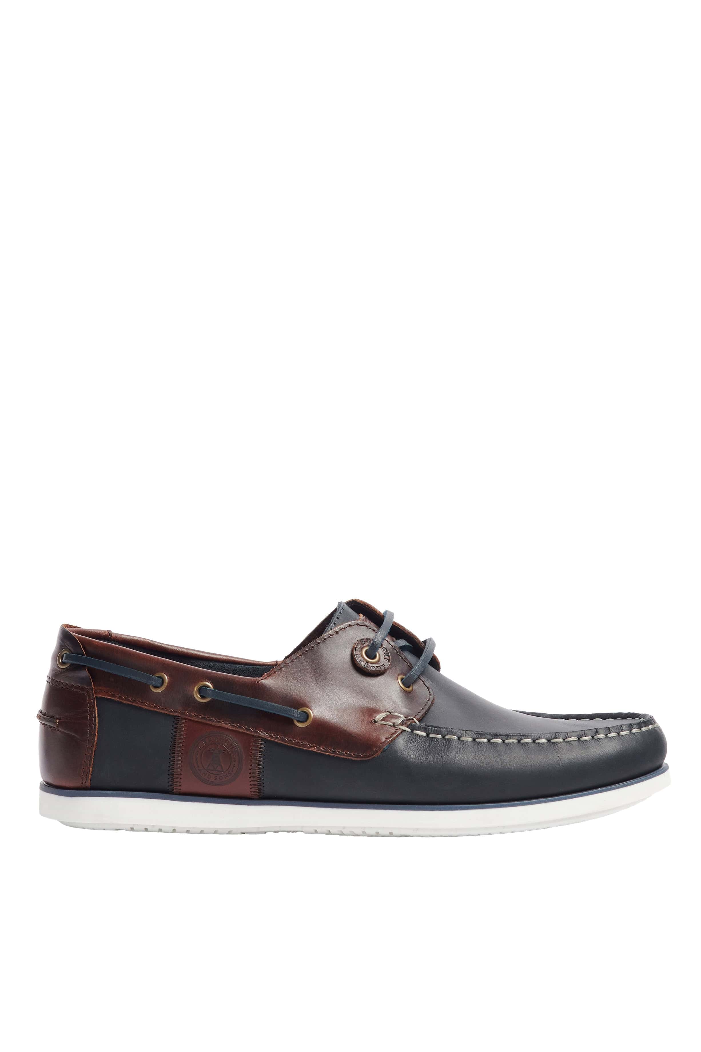 Barbour Wake Boat Shoes - Navy/Brown