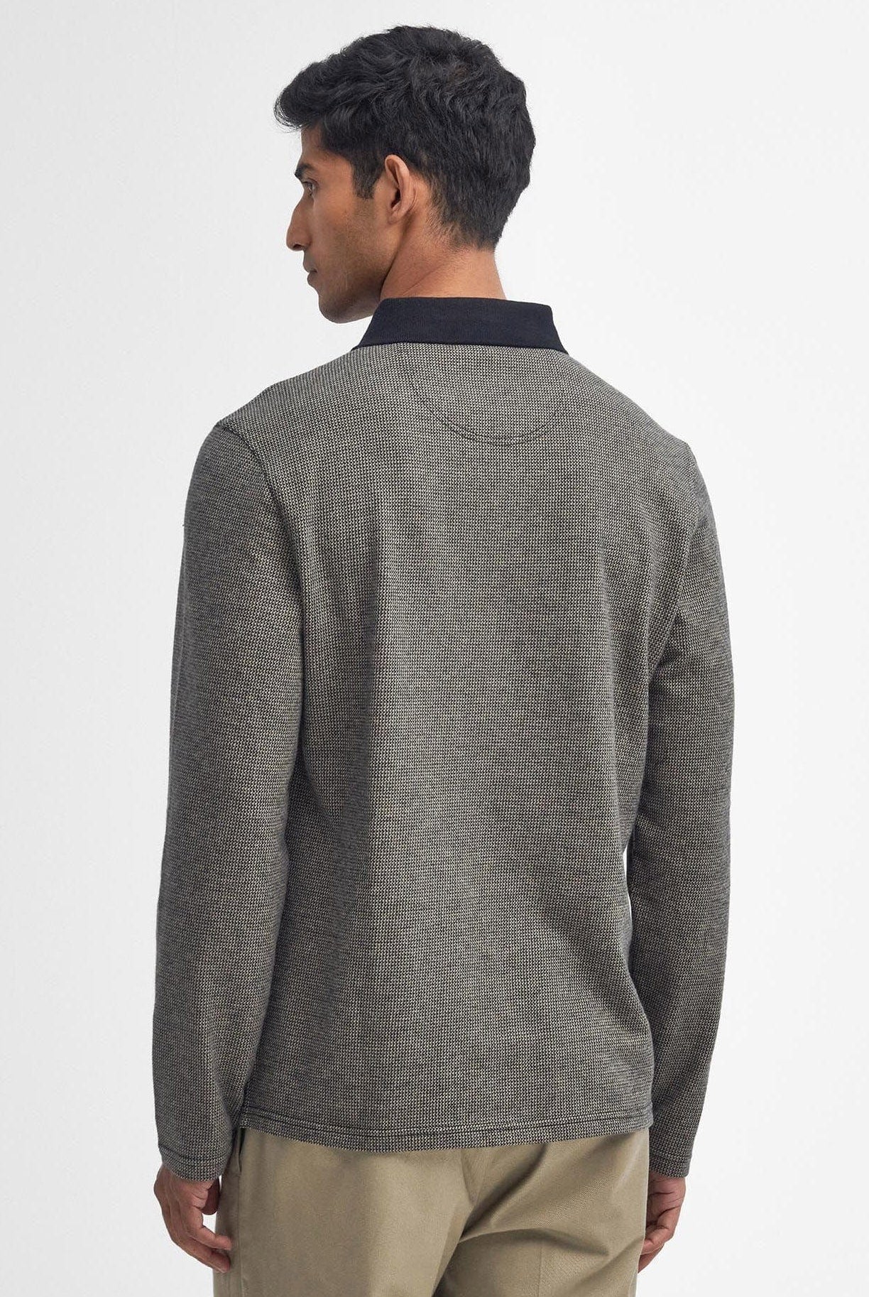 Barbour Walkford Long Sleeve Tailored Polo Shirt - Black