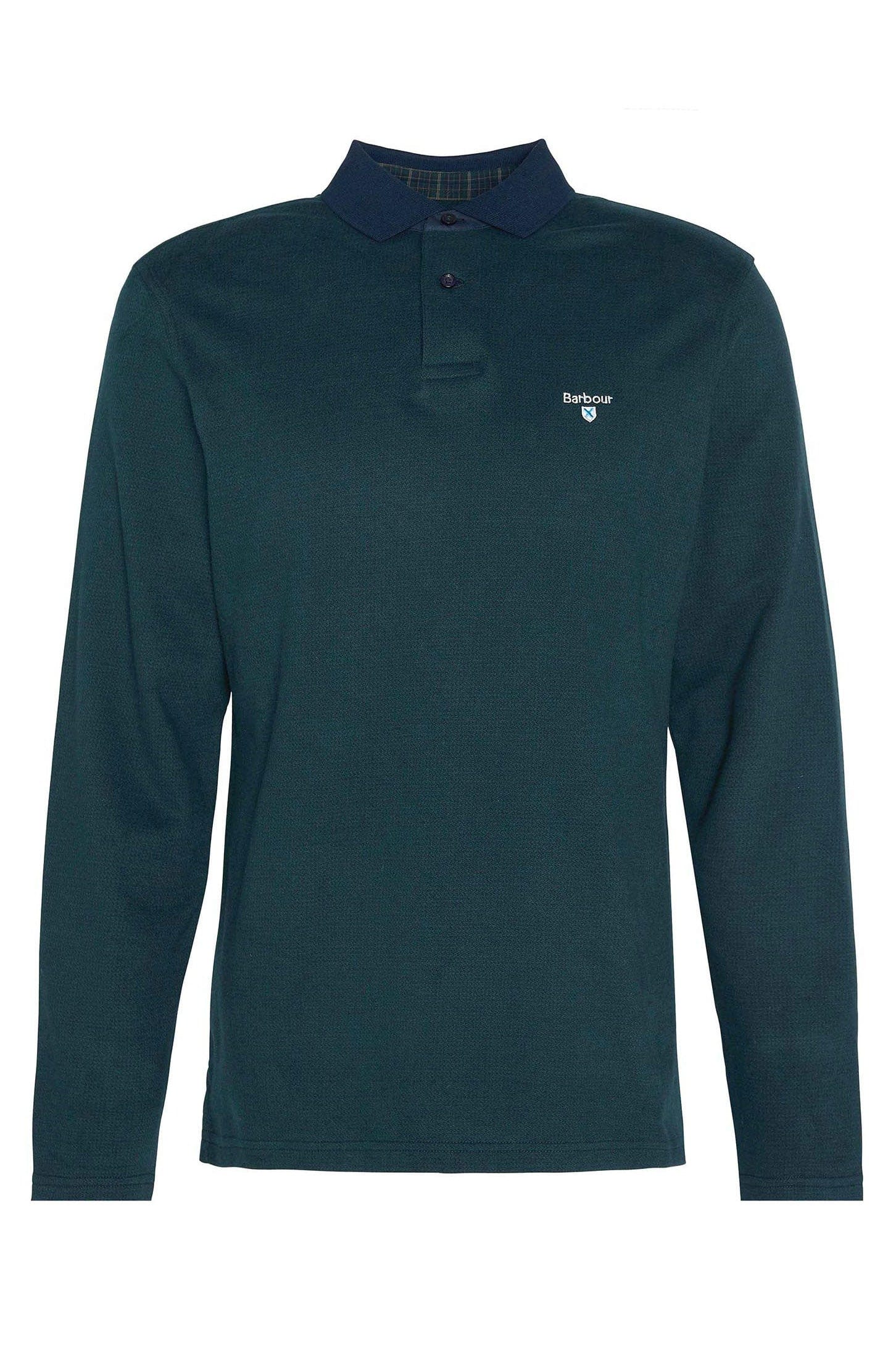 Barbour Walkford Long Sleeve Tailored Polo Shirt - Sapphire Navy