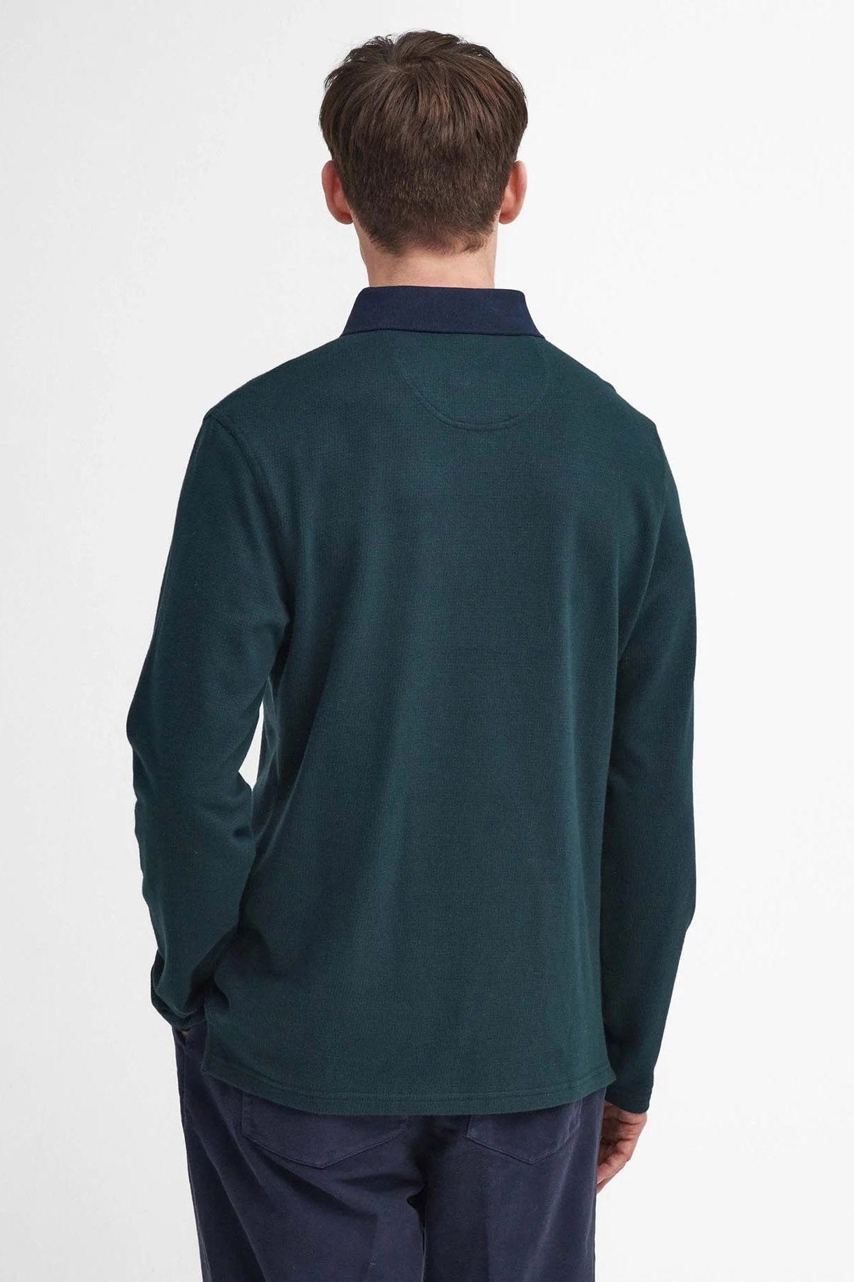 Barbour Walkford Long Sleeve Tailored Polo Shirt - Sapphire Navy