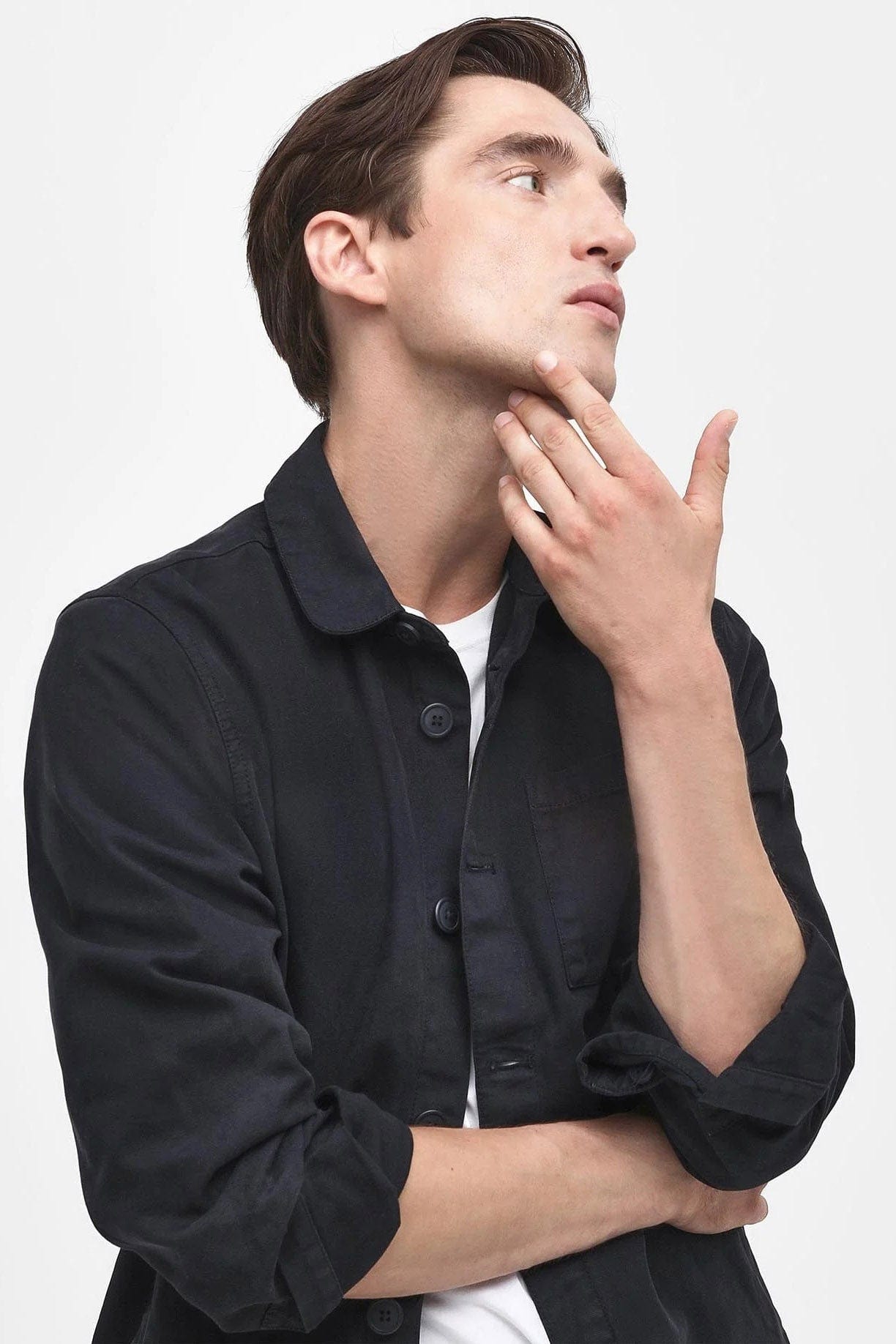 Barbour Washed Cotton Overshirt - Navy